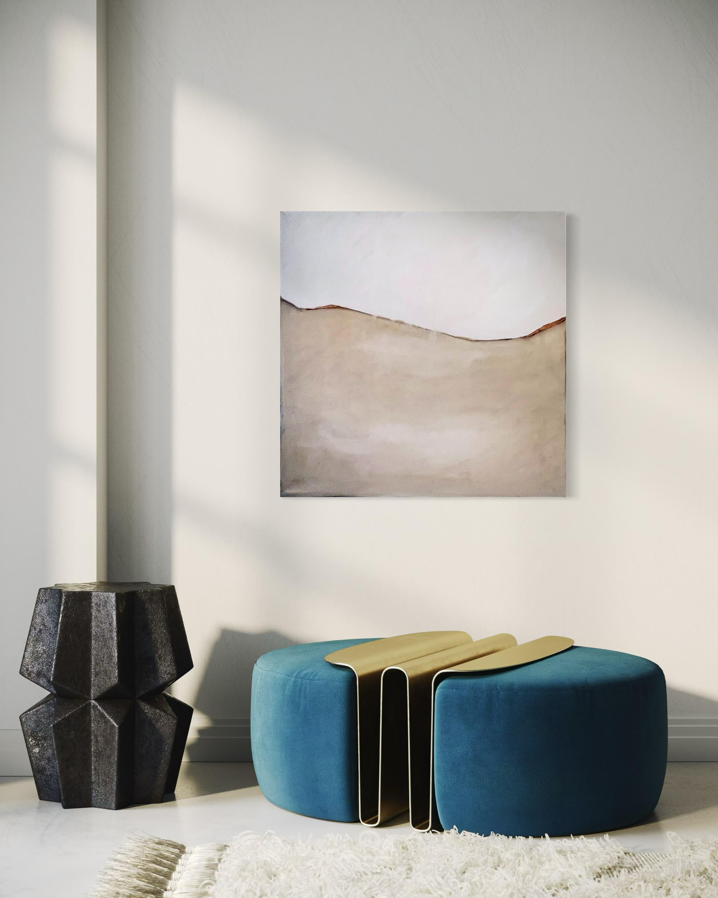 Minimal Landscape –Original Abstract Oil Painting on Canvas by Marilina Marchica For Sale 3