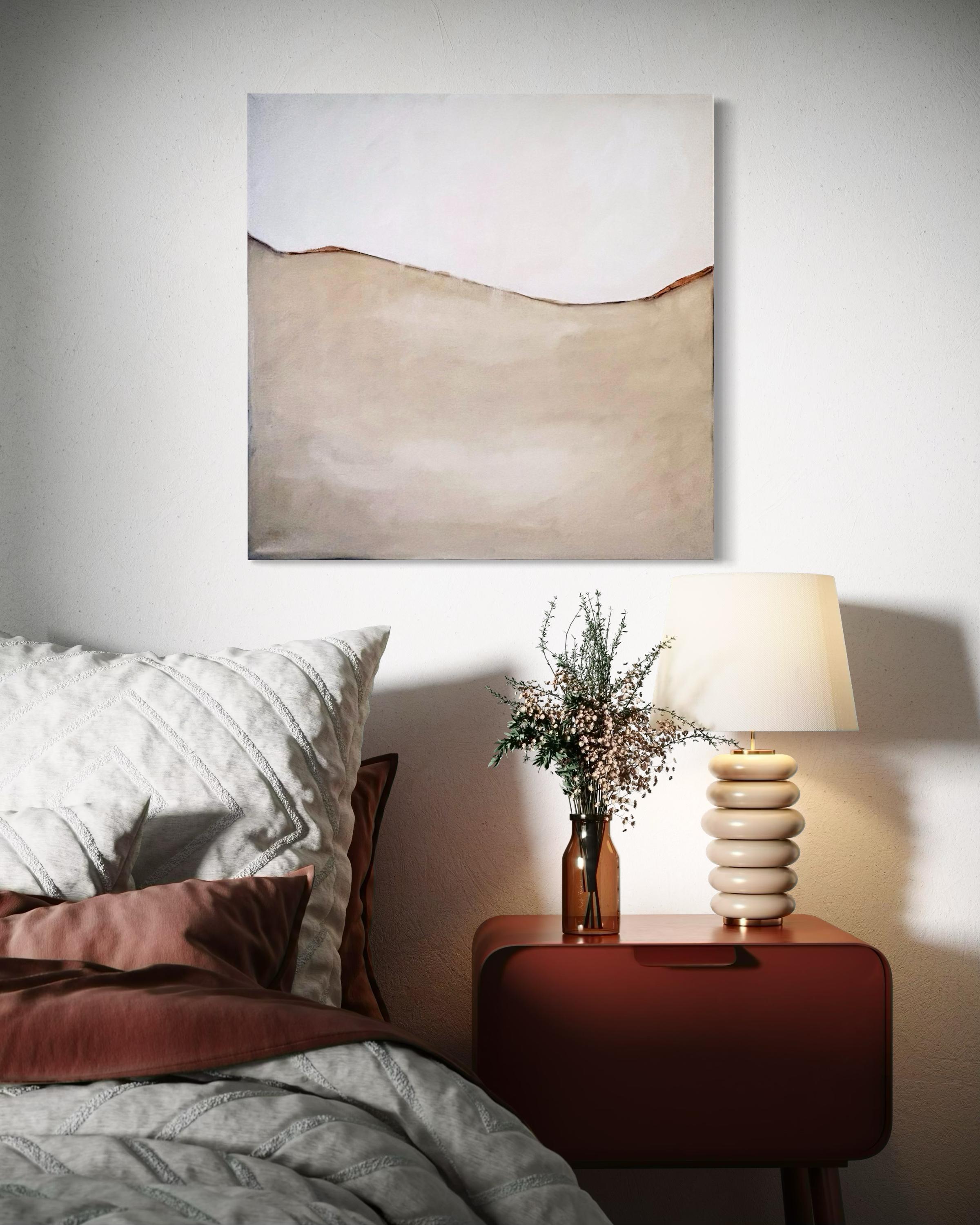 Minimal Landscape –Original Abstract Oil Painting on Canvas by Marilina Marchica For Sale 5