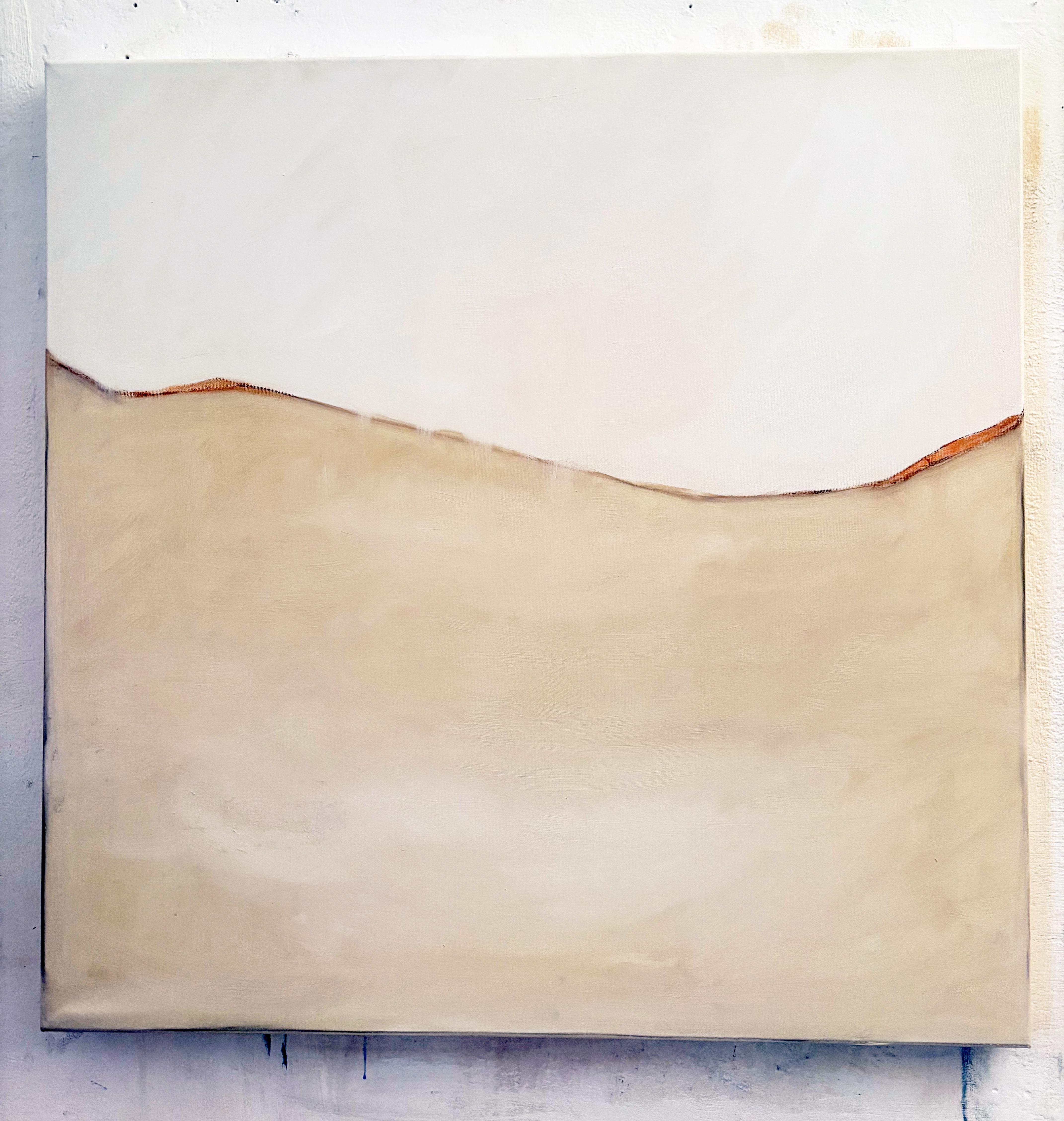 Minimal Landscape –Original Abstract Oil Painting on Canvas by Marilina Marchica For Sale 6