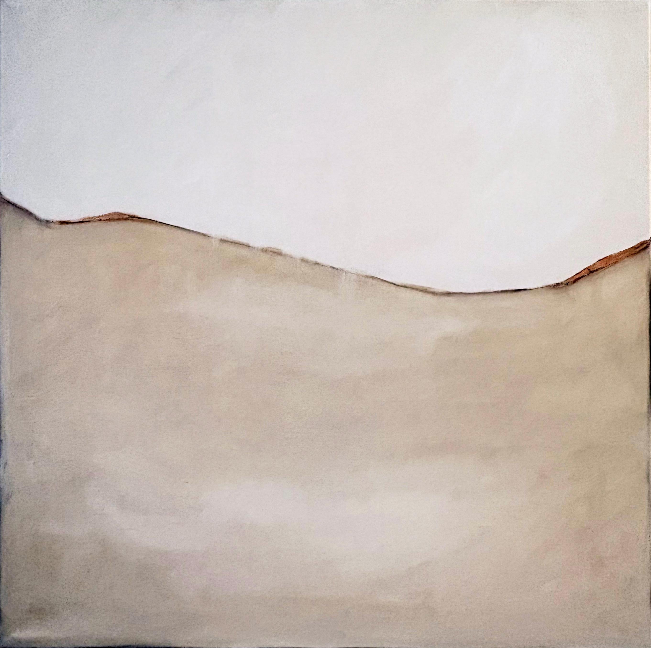 Minimal Landscape –Original Abstract Oil Painting on Canvas by Marilina Marchica