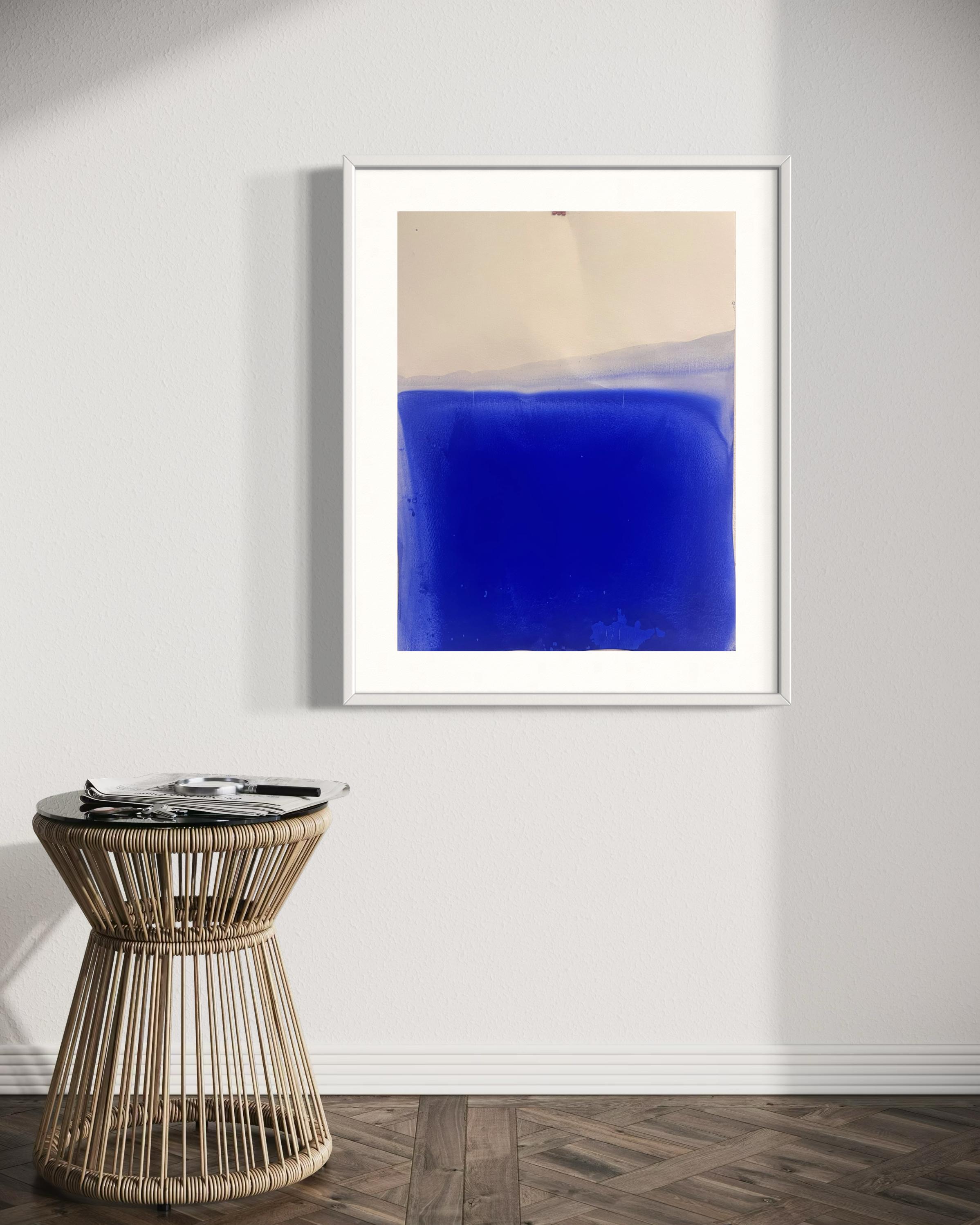 Dessin original  Art abstrait de Marilina Marchica  Paysage bleu en vente 5
