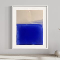 Dibujo original  Arte abstracto de Marilina Marchica  Paisaje azul