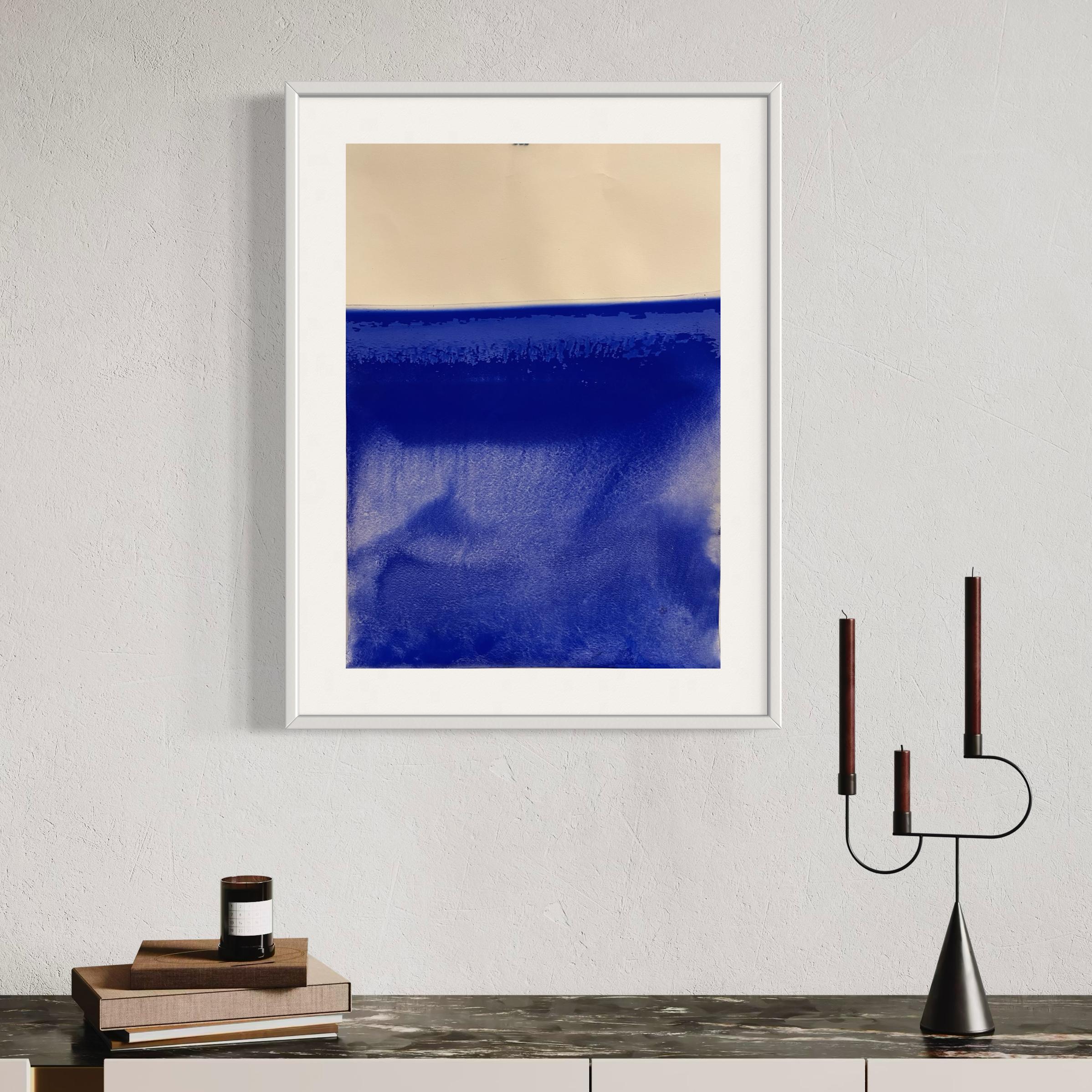 Dessin original  Paysage abstrait de Marilina Marchica  Paysage bleu en vente 5