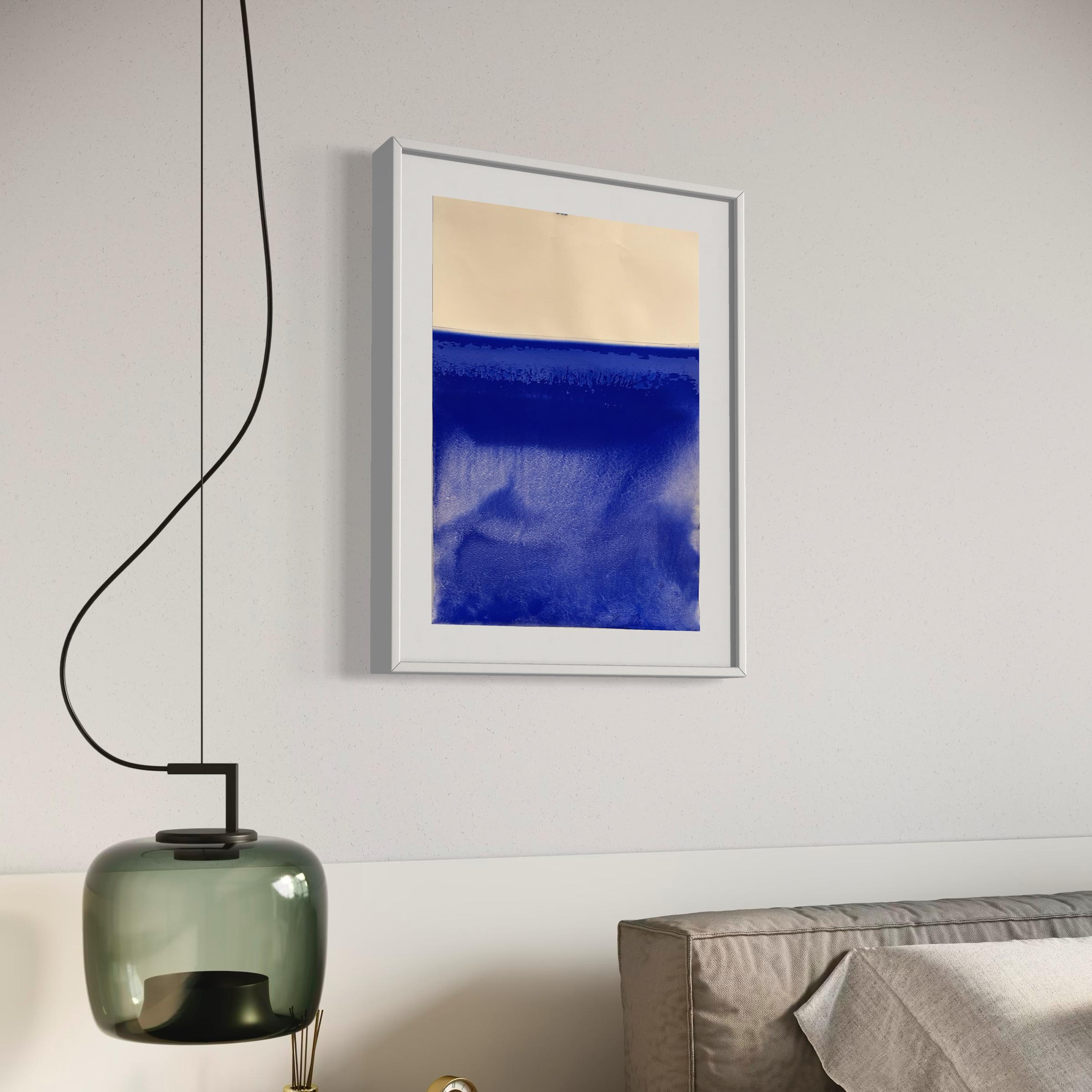 Dessin original  Paysage abstrait de Marilina Marchica  Paysage bleu en vente 6
