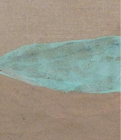 Paper Landscape 7, Contemporary Art Abstract Mixed media Collage Yellow Blue