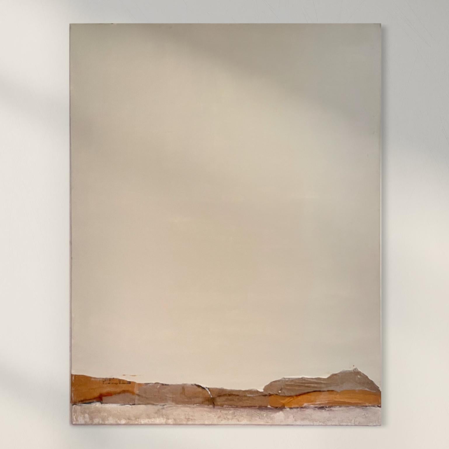 Papierlandschaft – Abstraktes Landschaftsgemälde, großformatig, Kunst aus Italien im Angebot 9