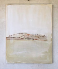 "PaperLandscape"  Abstrakte Originalkunst, minimalistisches Gemälde, hergestellt in Italien