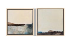 PapierLandschaft Diptychon  Gemischte Medien auf Leinwand  20 x 40 cm von Marilina Marchica