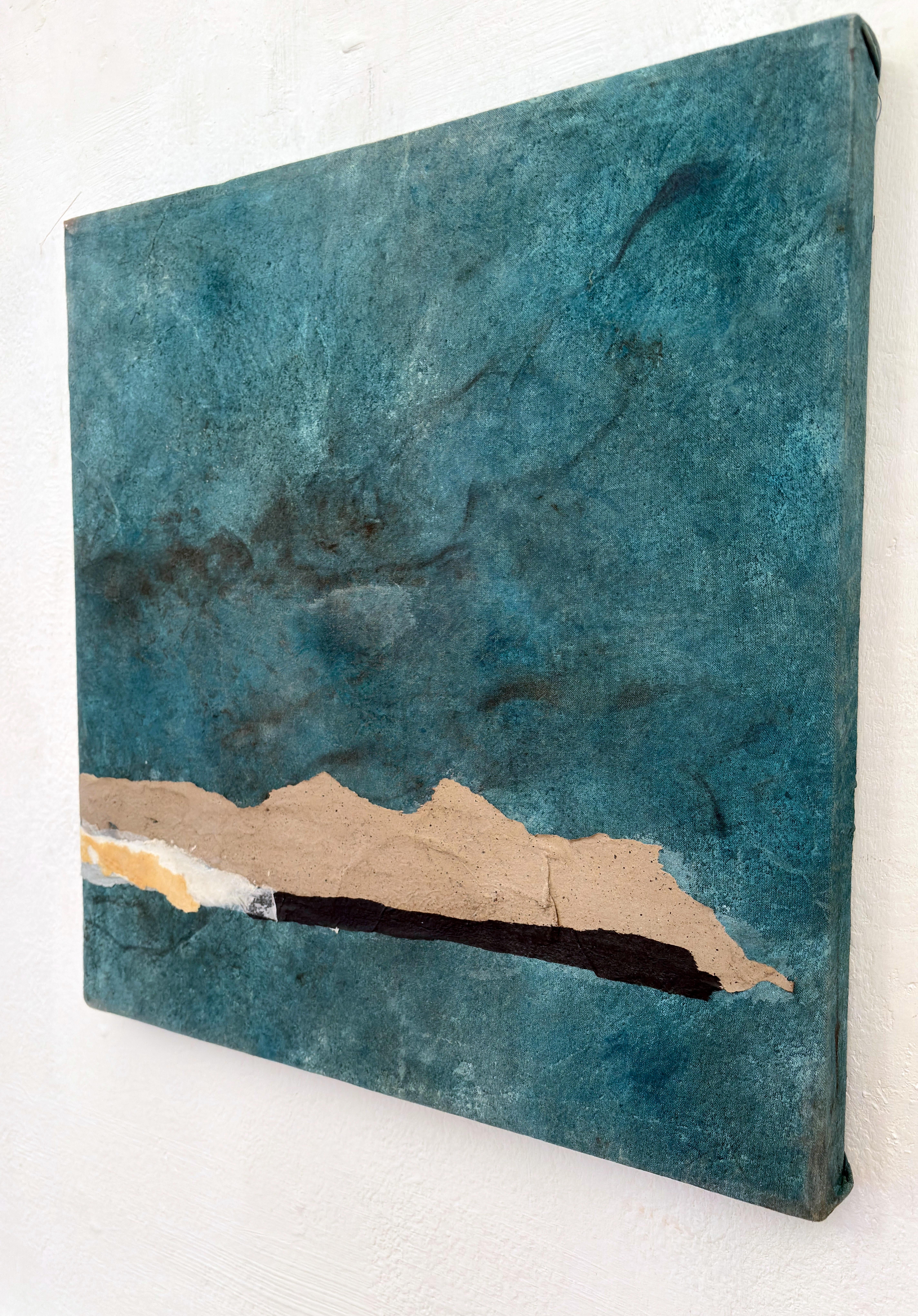 „Papierlandschaft“ Minimal Abstraktes Ölgemälde auf Baumwoll-Leinwand , Originalkunst im Angebot 6