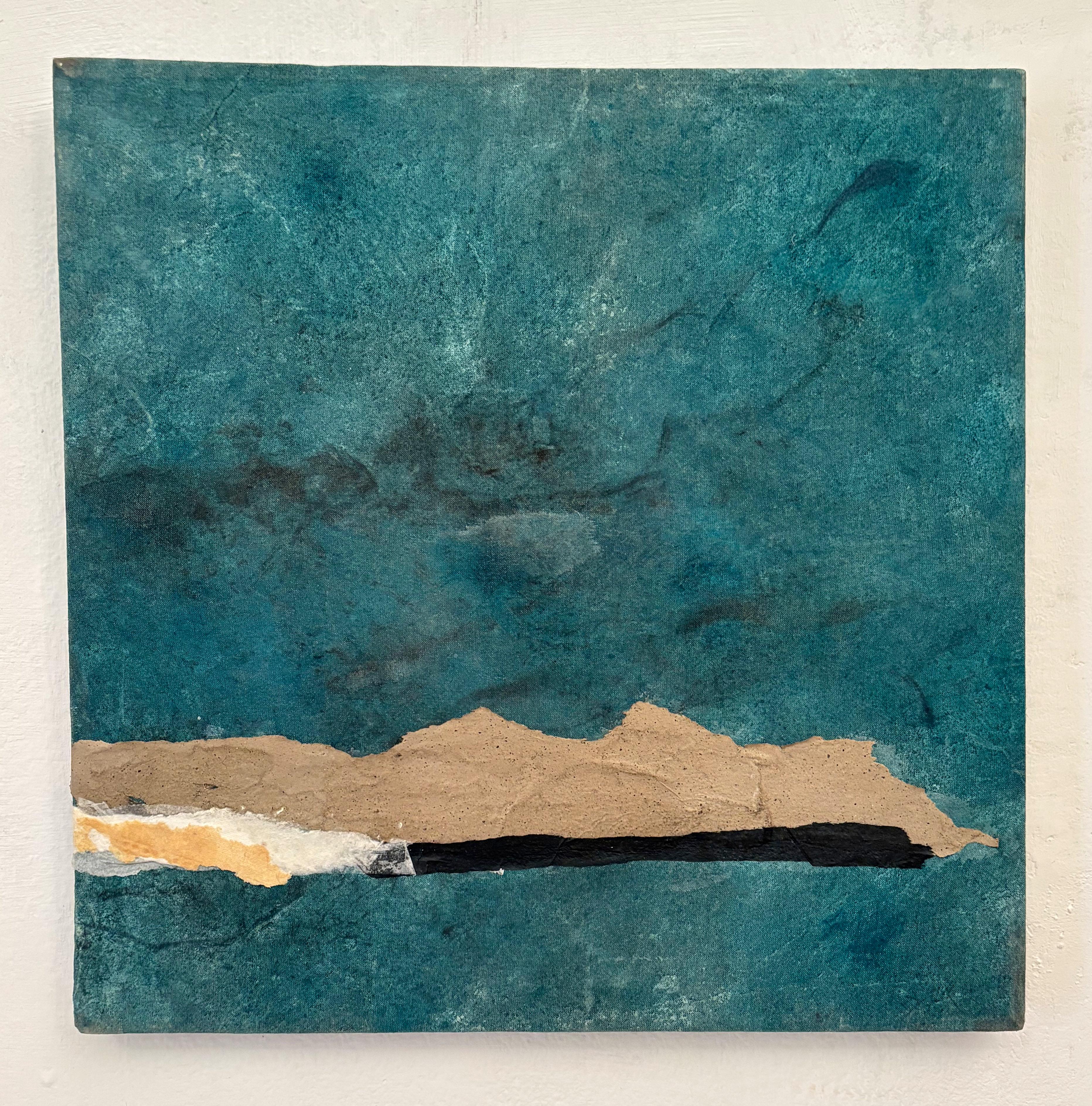 „Papierlandschaft“ Minimal Abstraktes Ölgemälde auf Baumwoll-Leinwand , Originalkunst (Zeitgenössisch), Painting, von Marilina Marchica