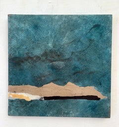 "PaperLandscape" Pintura al Óleo Abstracta Mínima sobre Lienzo de Algodón , Arte Original