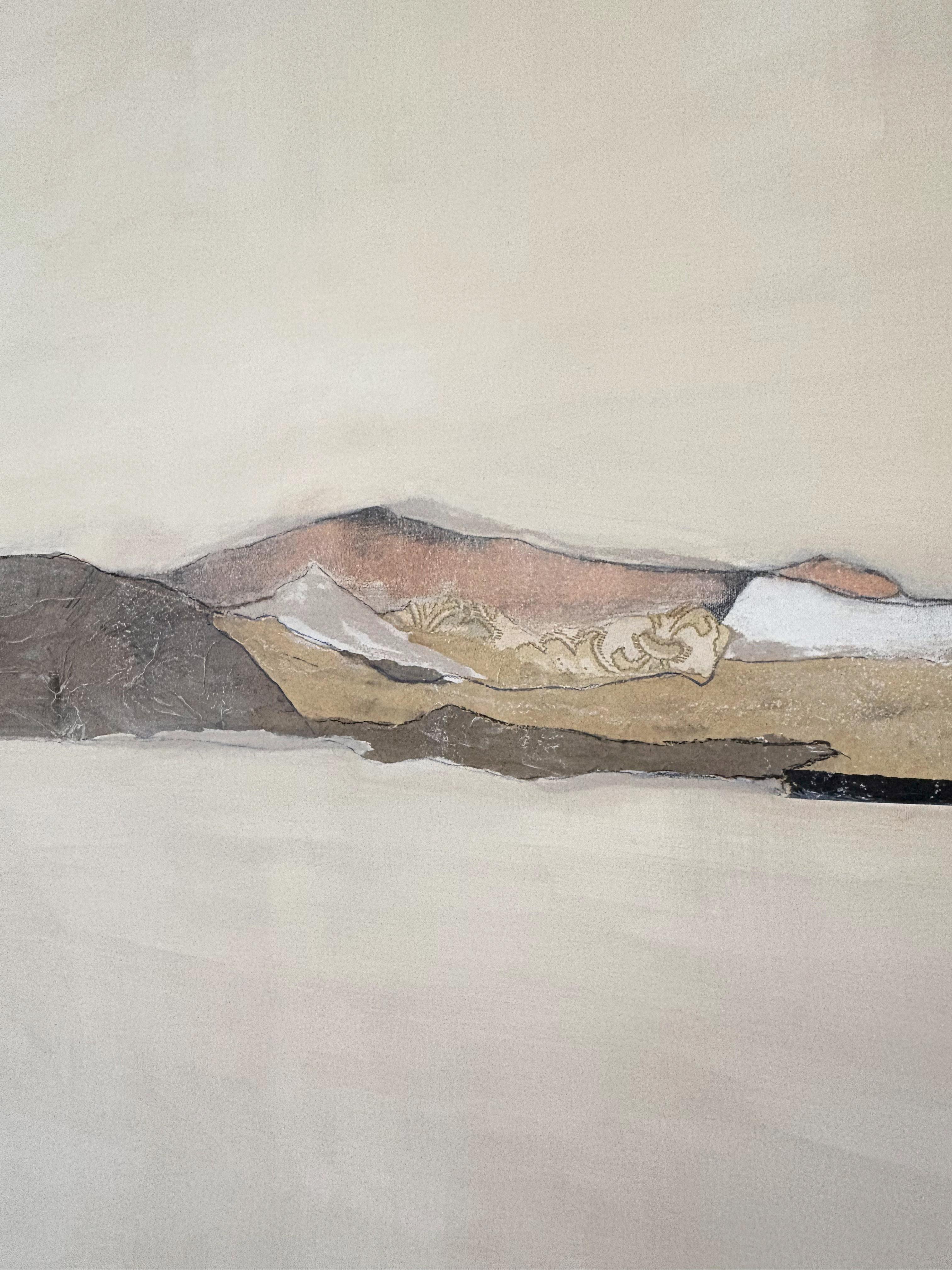 Peinture abstraite minimaliste PaperLandscape, art original fabriqué en Italie en vente 6