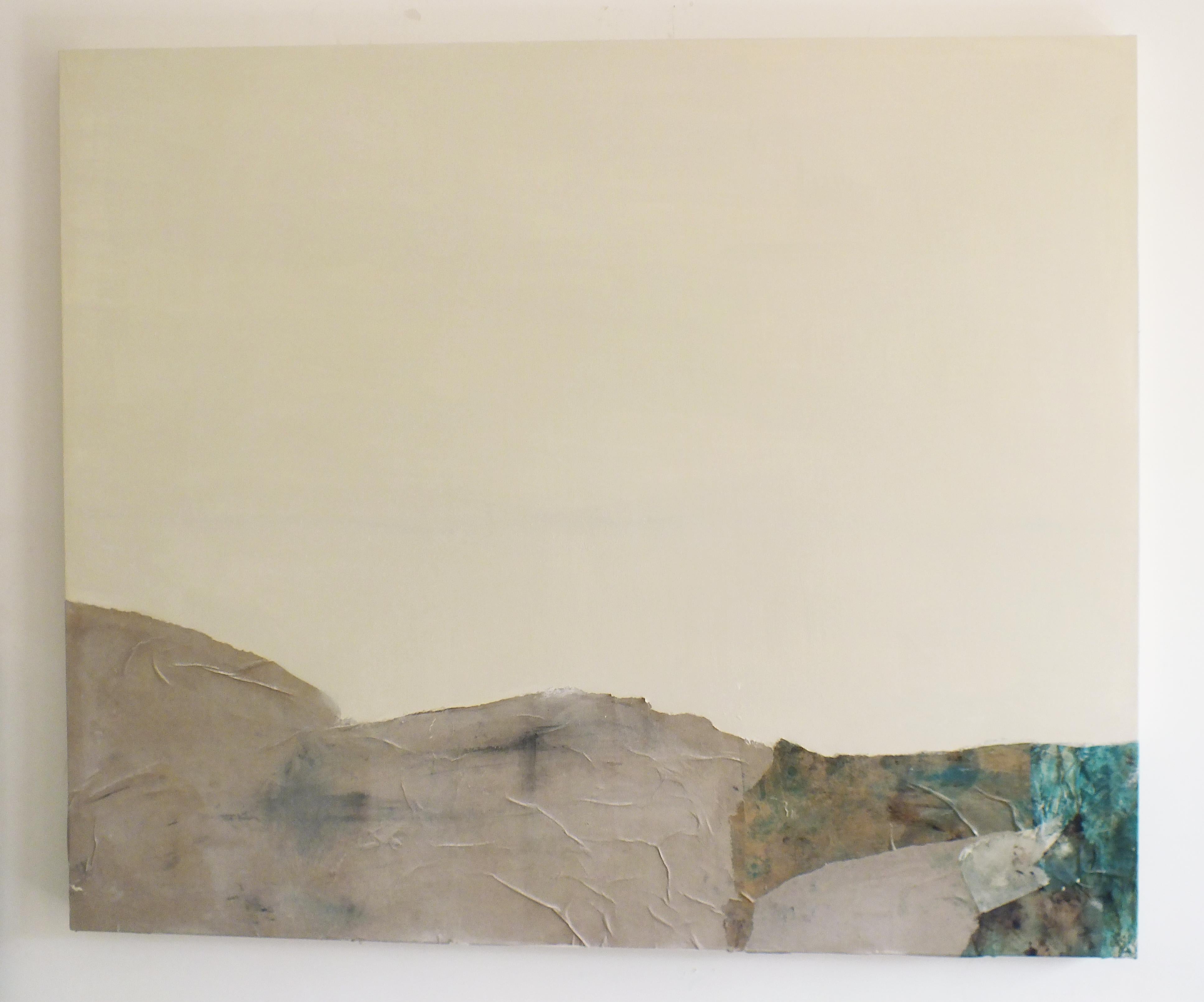 „Papierlandschaft“ Minimale abstrakte Farbe, Originalkunstwerke aus Italien – Painting von Marilina Marchica