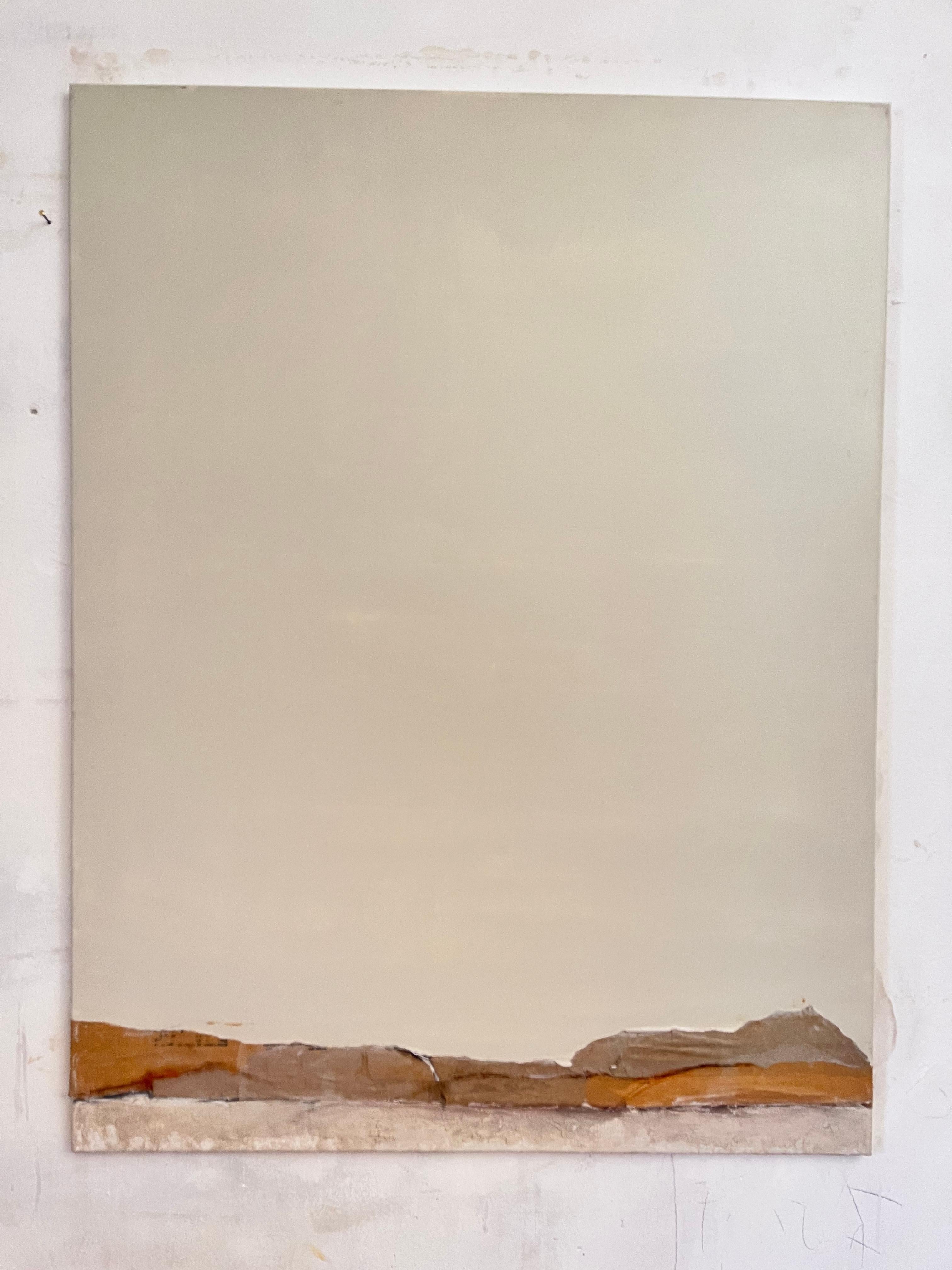 Peinture abstraite minimaliste PaperLandscape, art original fabriqué en Italie - Contemporain Painting par Marilina Marchica
