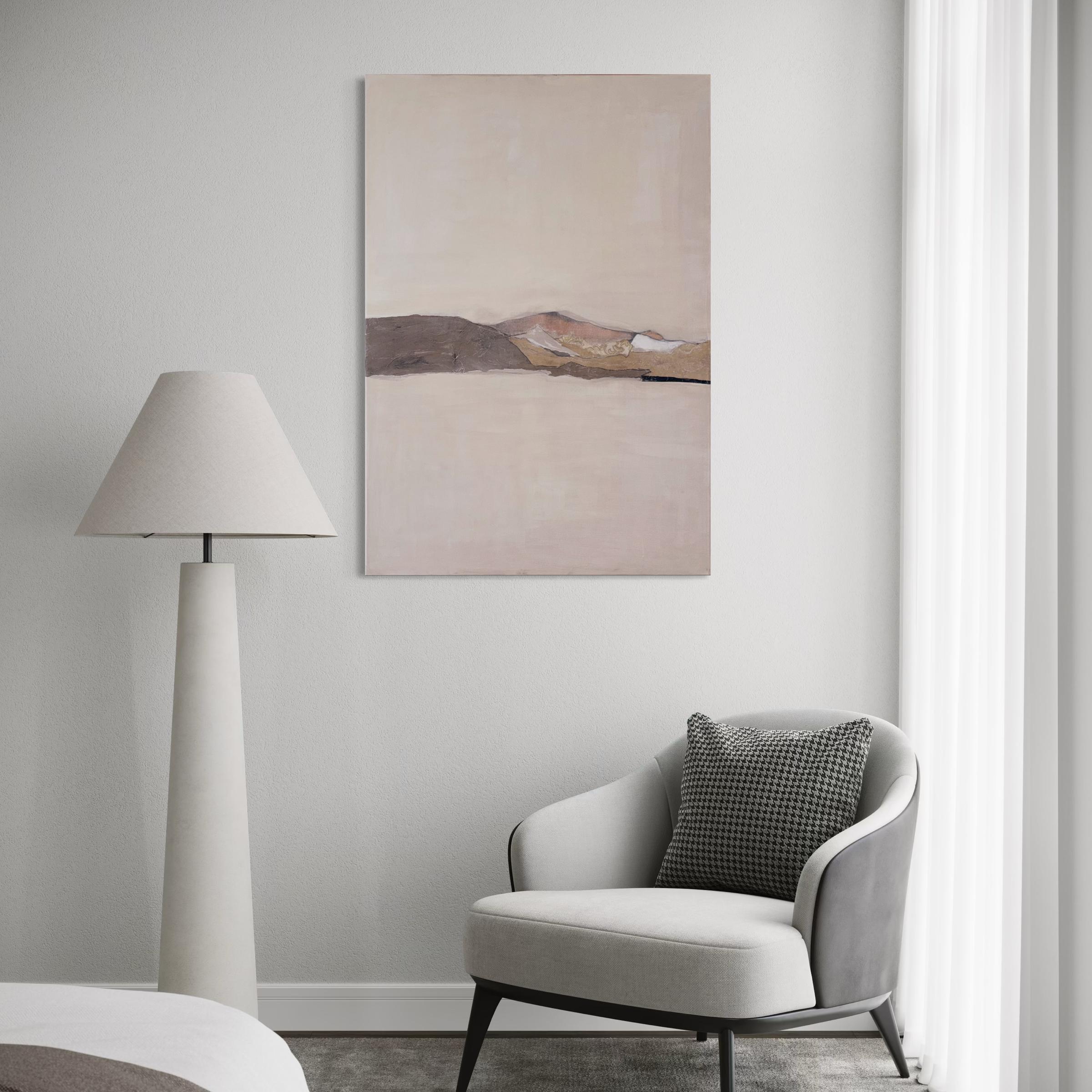 Peinture abstraite minimaliste PaperLandscape, art original fabriqué en Italie en vente 1
