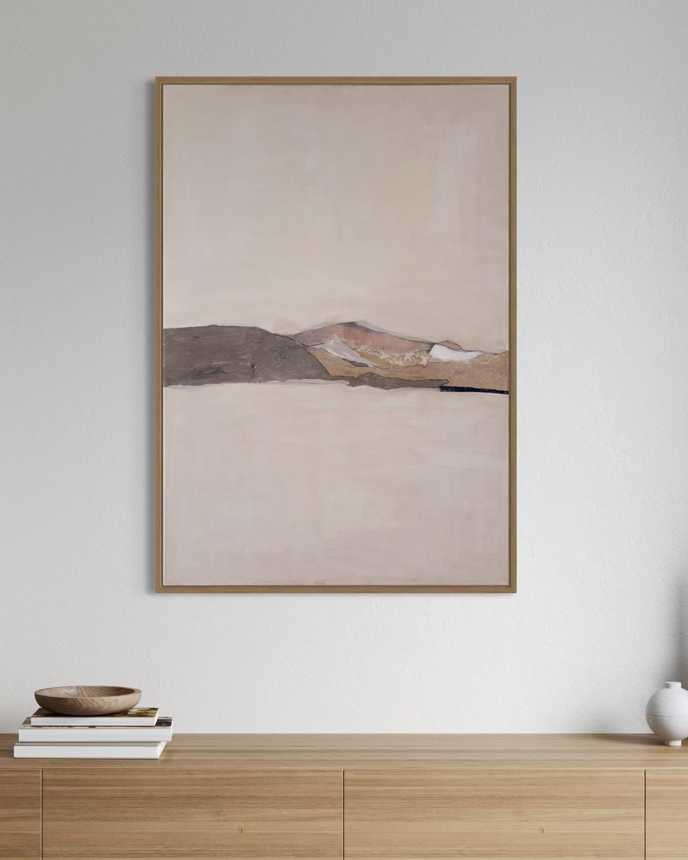 Peinture abstraite minimaliste PaperLandscape, art original fabriqué en Italie en vente 2