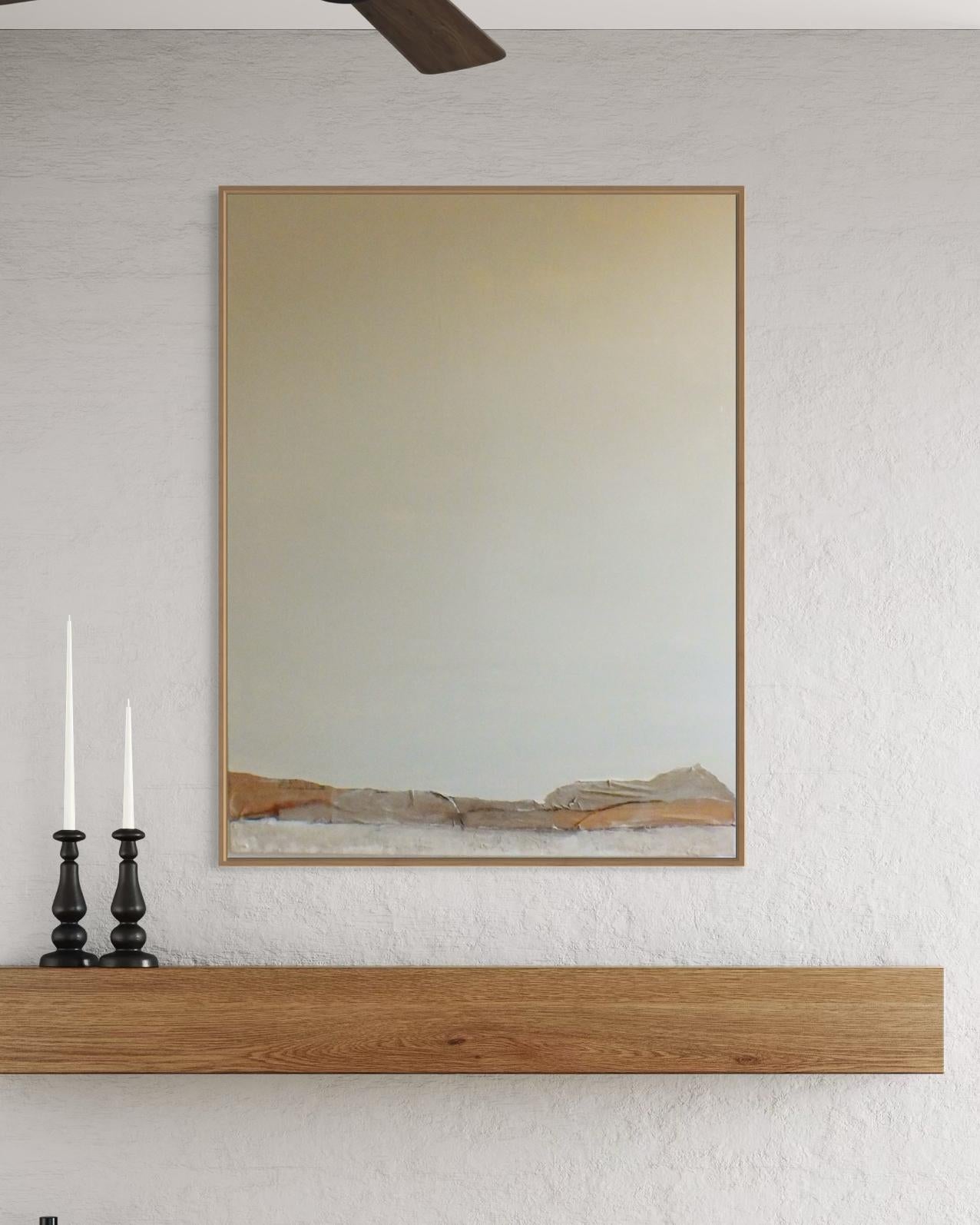 Peinture abstraite minimaliste PaperLandscape, art original fabriqué en Italie en vente 3