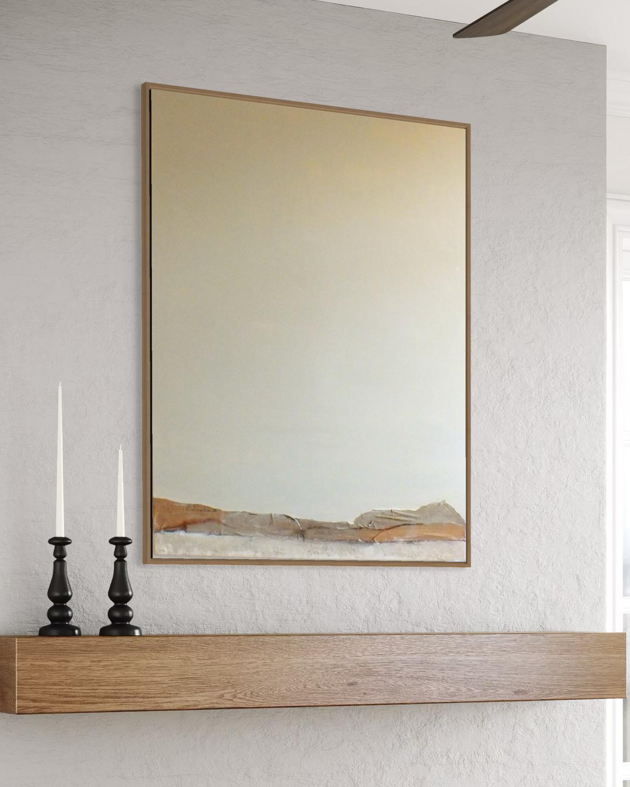 Peinture abstraite minimaliste PaperLandscape, art original fabriqué en Italie en vente 4