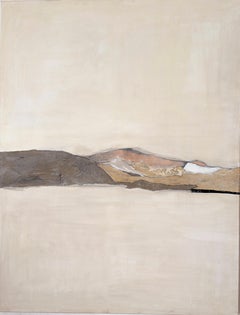 "PaperLandscape", pittura astratta minimalista, arte originale made in Italy