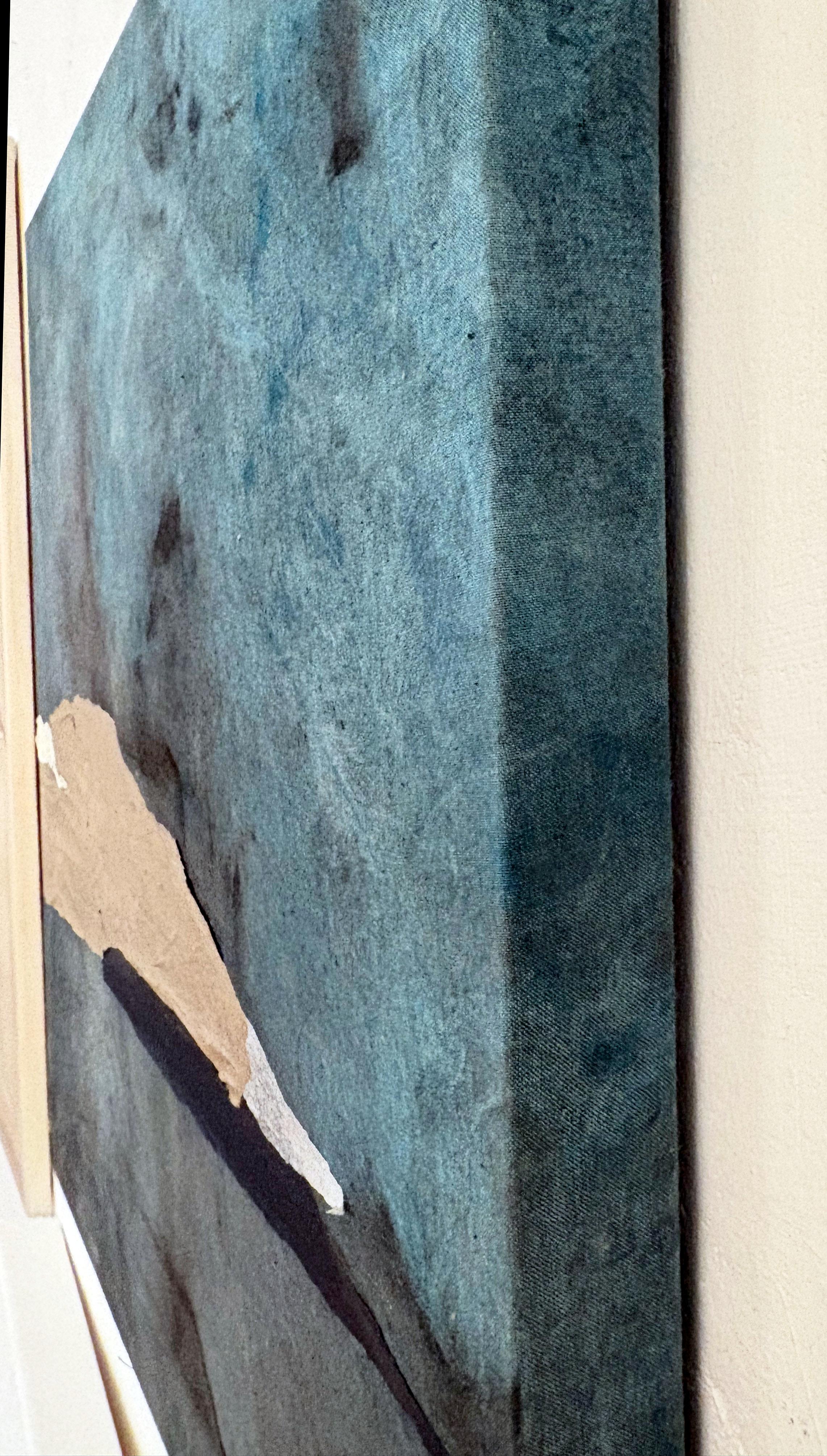 Papierlandschaft, Ölfarbe auf Baumwoll-Leinwand , Originalkunst  von Marilina Marchica im Angebot 3
