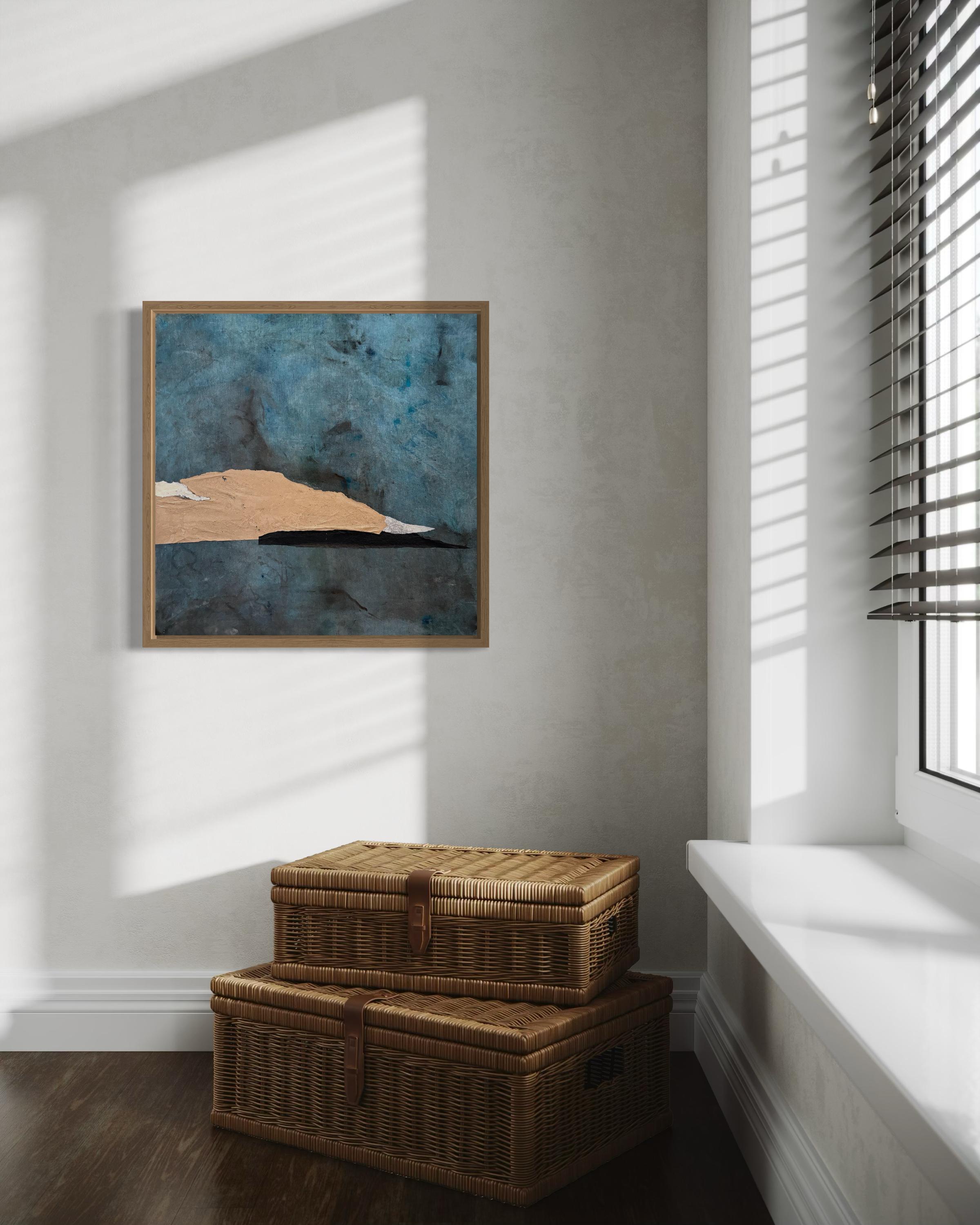 Papierlandschaft, Ölfarbe auf Baumwoll-Leinwand , Originalkunst  von Marilina Marchica im Angebot 8