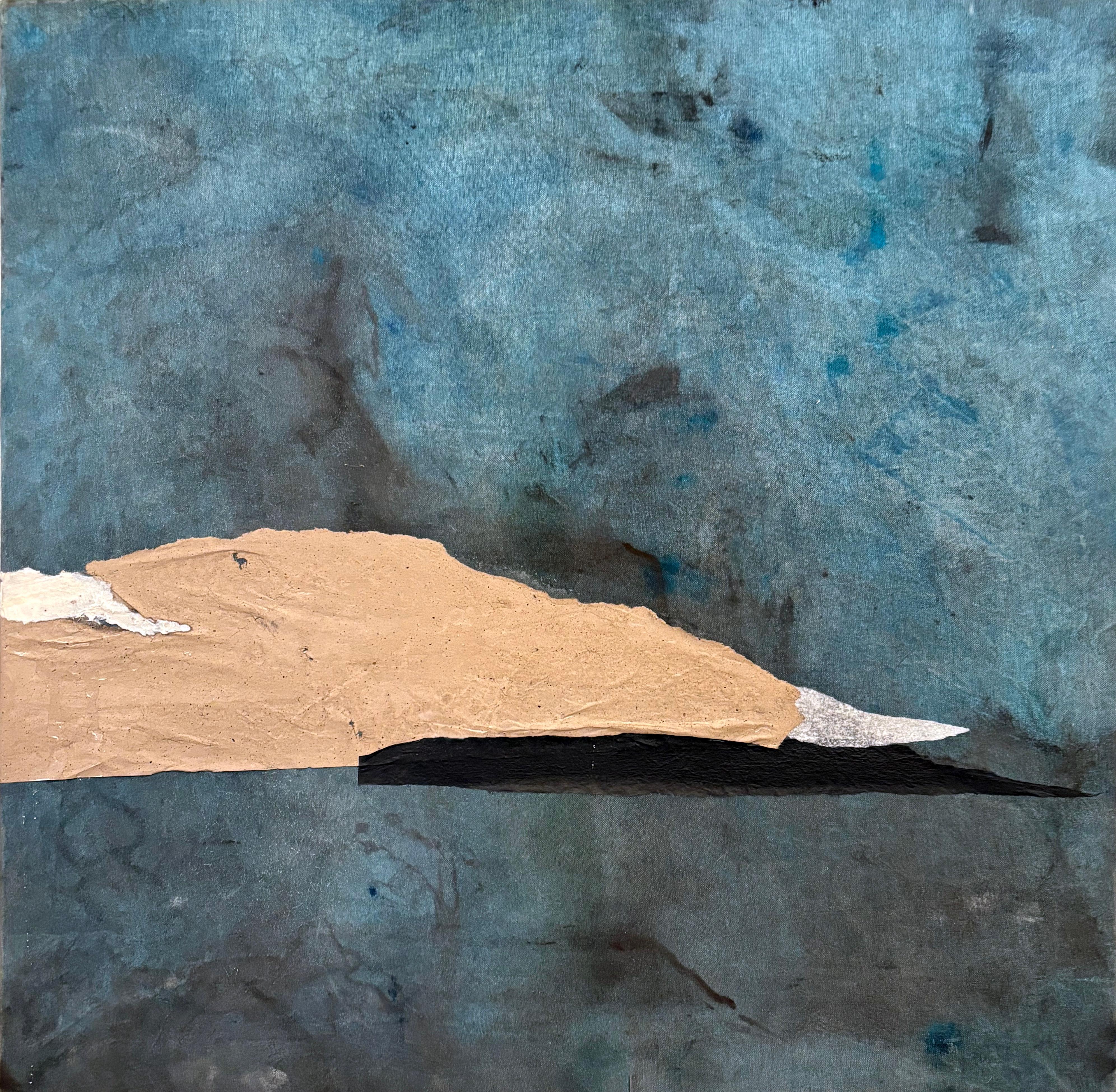 Paysage papier, peinture à l'huile sur toile de coton, art original  par Marilina Marchica