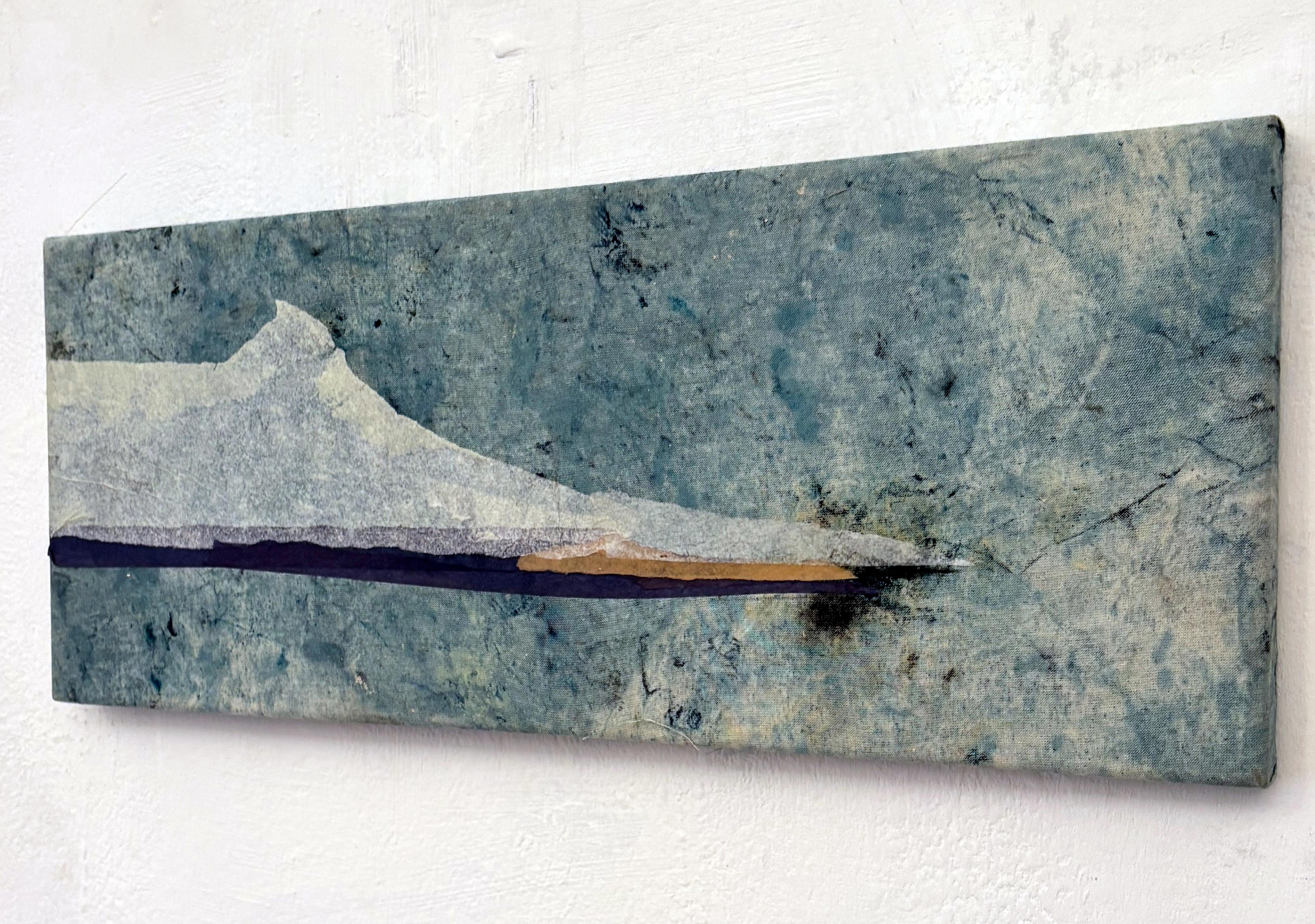 Paisaje de papel, Origina Art. sobre lienzo de algodón, Tamaño grande, Made in Italy - Abstract Painting Gris de Marilina Marchica