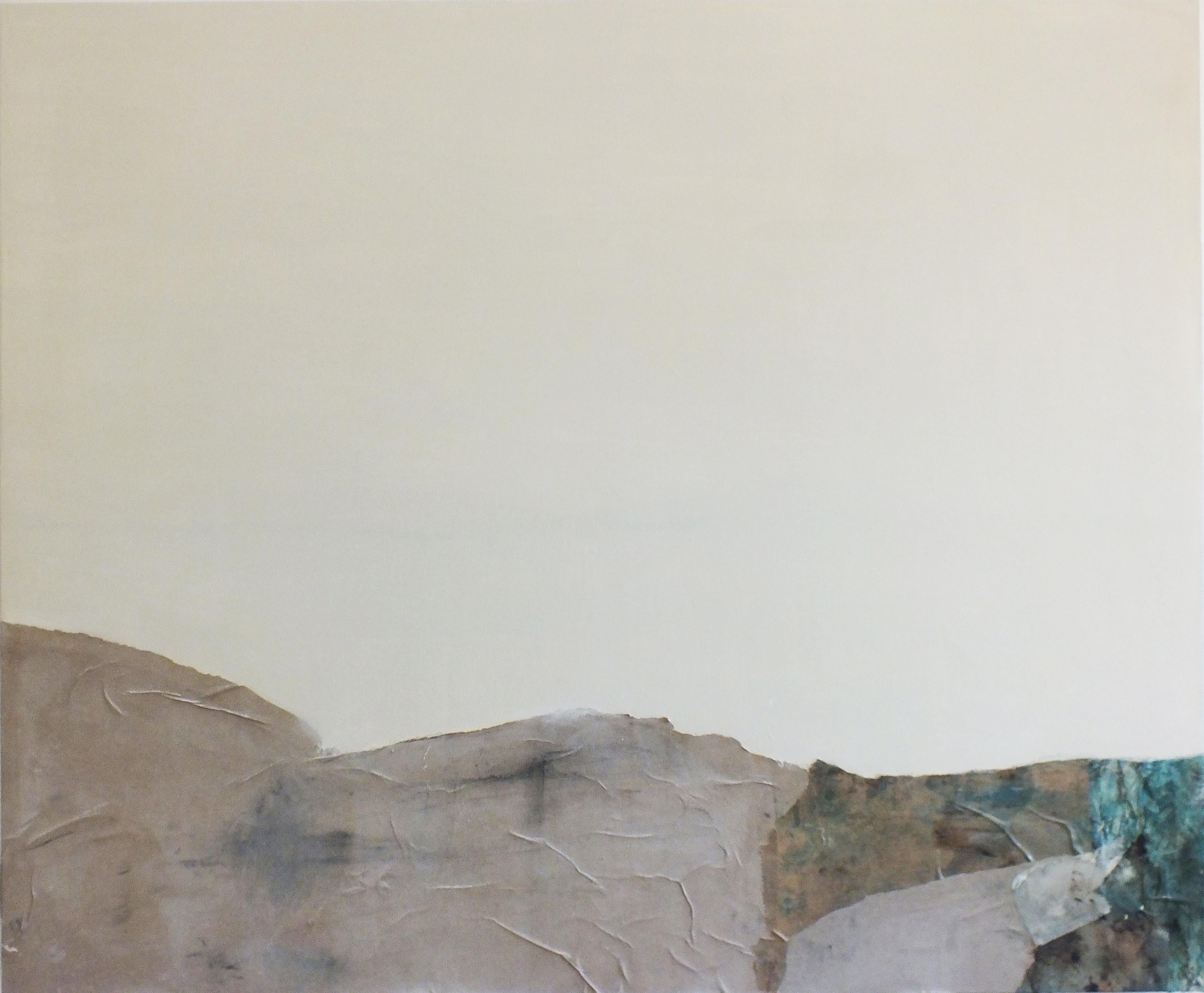 „Papierlandschaft“ Origina-Farbe auf Leinwand, großformatig, hergestellt in Italien (Zeitgenössisch), Painting, von Marilina Marchica