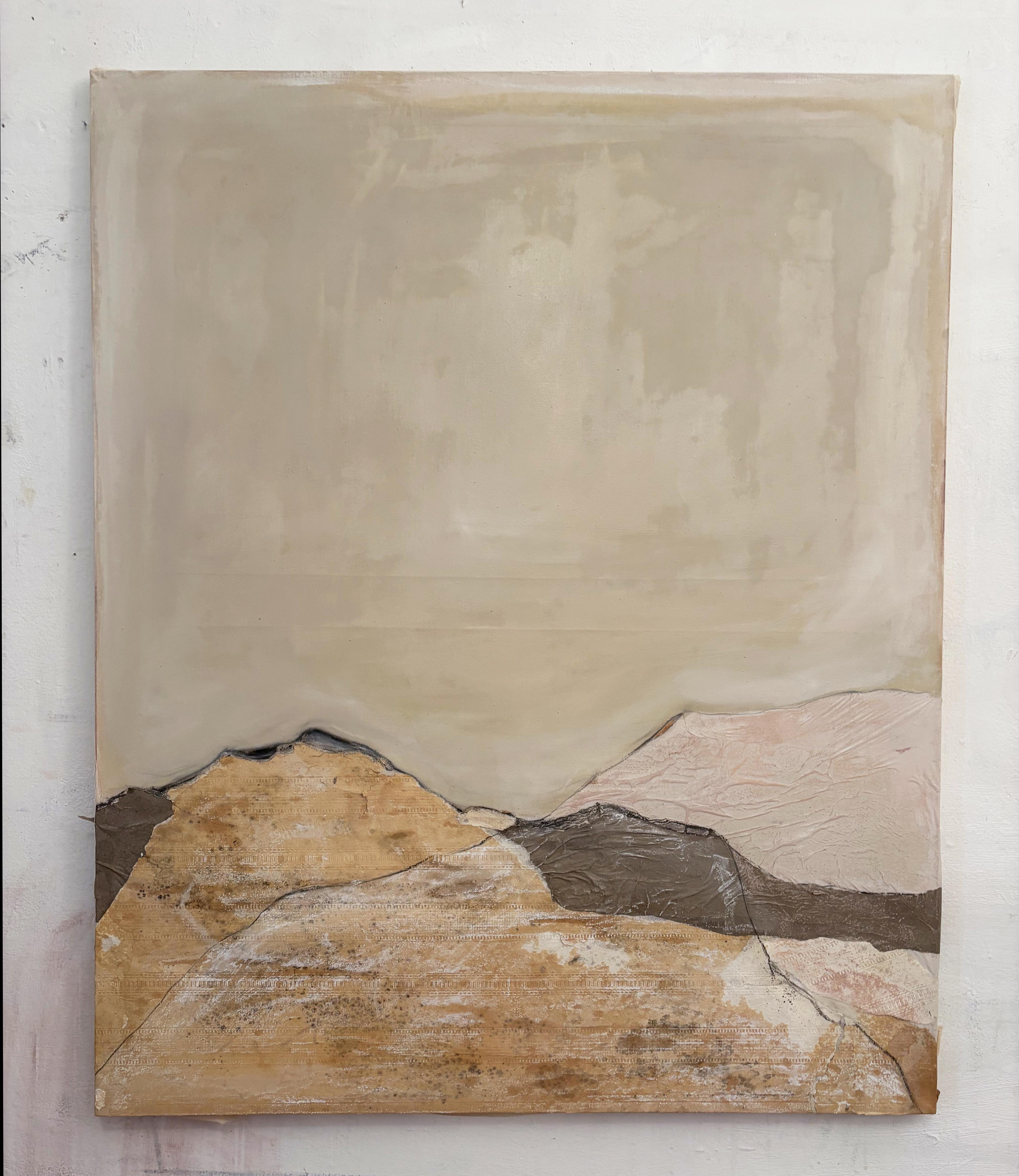 PaperLandscape, Origina peinture sur toile de coton, grande taille, fabriqué en Italie - Contemporain Painting par Marilina Marchica
