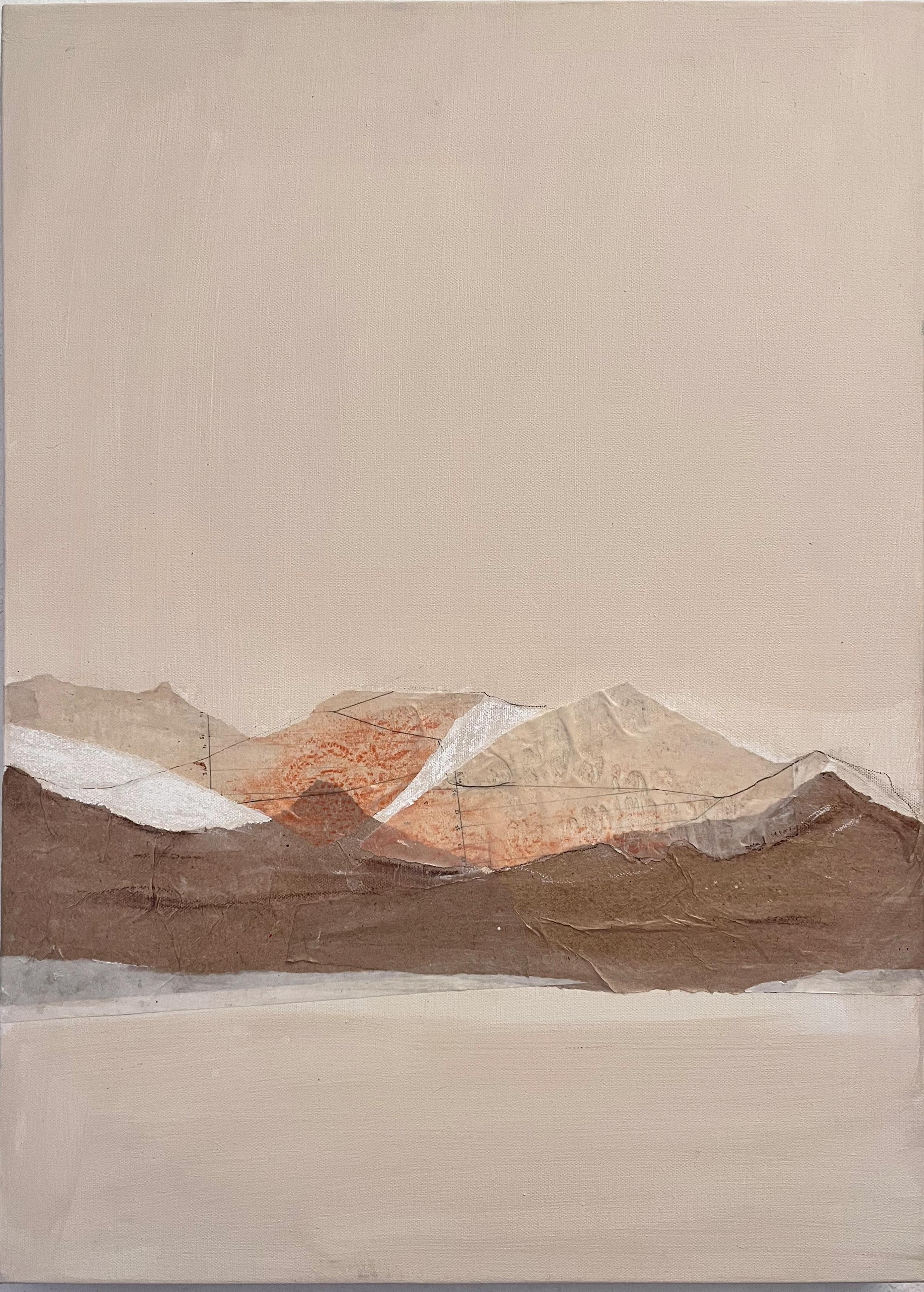 Título Paisaje de papel
Artista: Marilina Marchica
Año: 2024
Dimensiones: 50x70 cm
Técnica: Técnica mixta (collage de papel hecho a mano y pintura)
Descripción: Una obra de arte original que representa un paisaje abstracto minimalista. Creada con