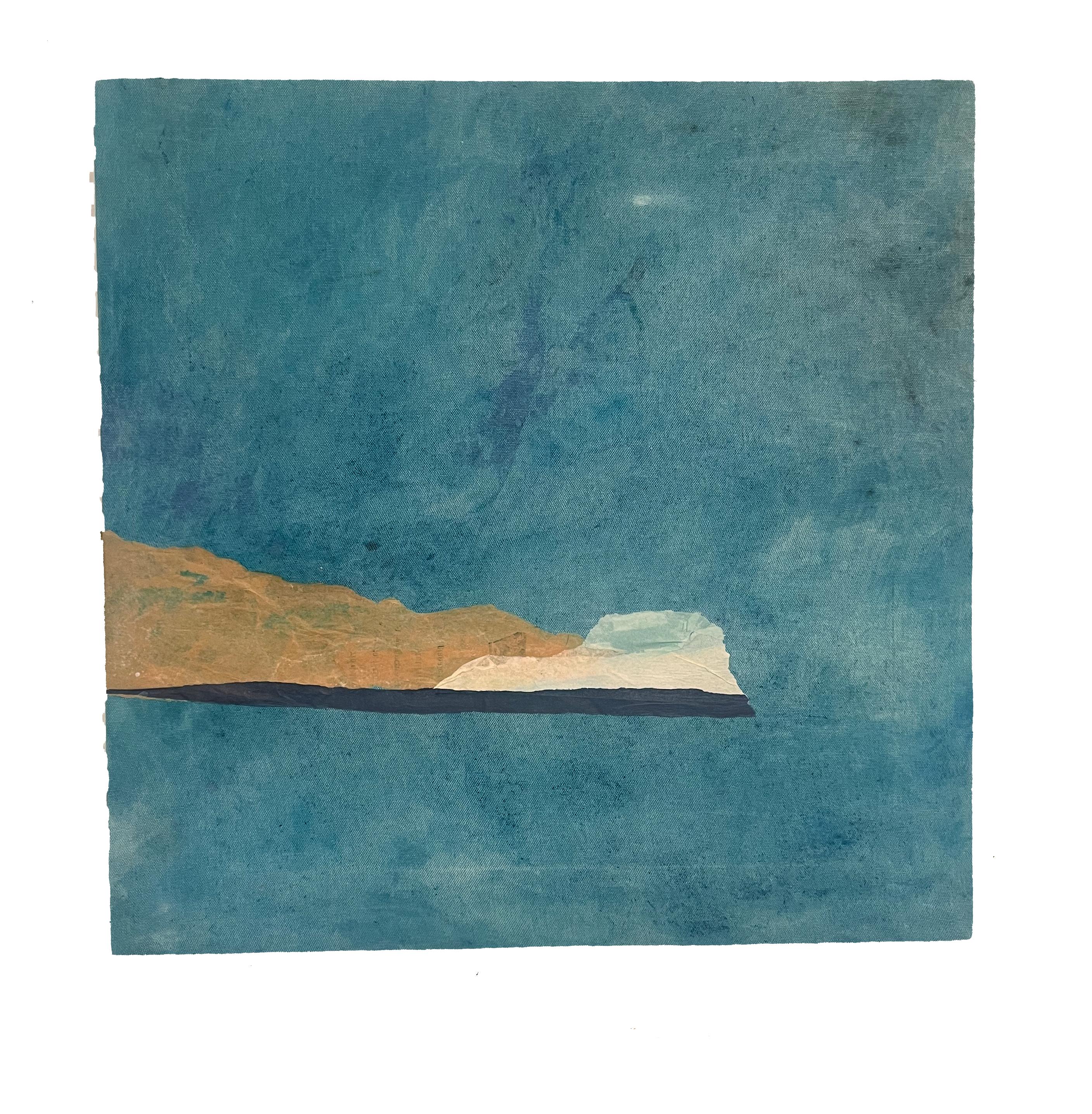 PaperLandscape , Arte original  Listo para colgar, fabricado en Italia - Abstract Painting Azul de Marilina Marchica
