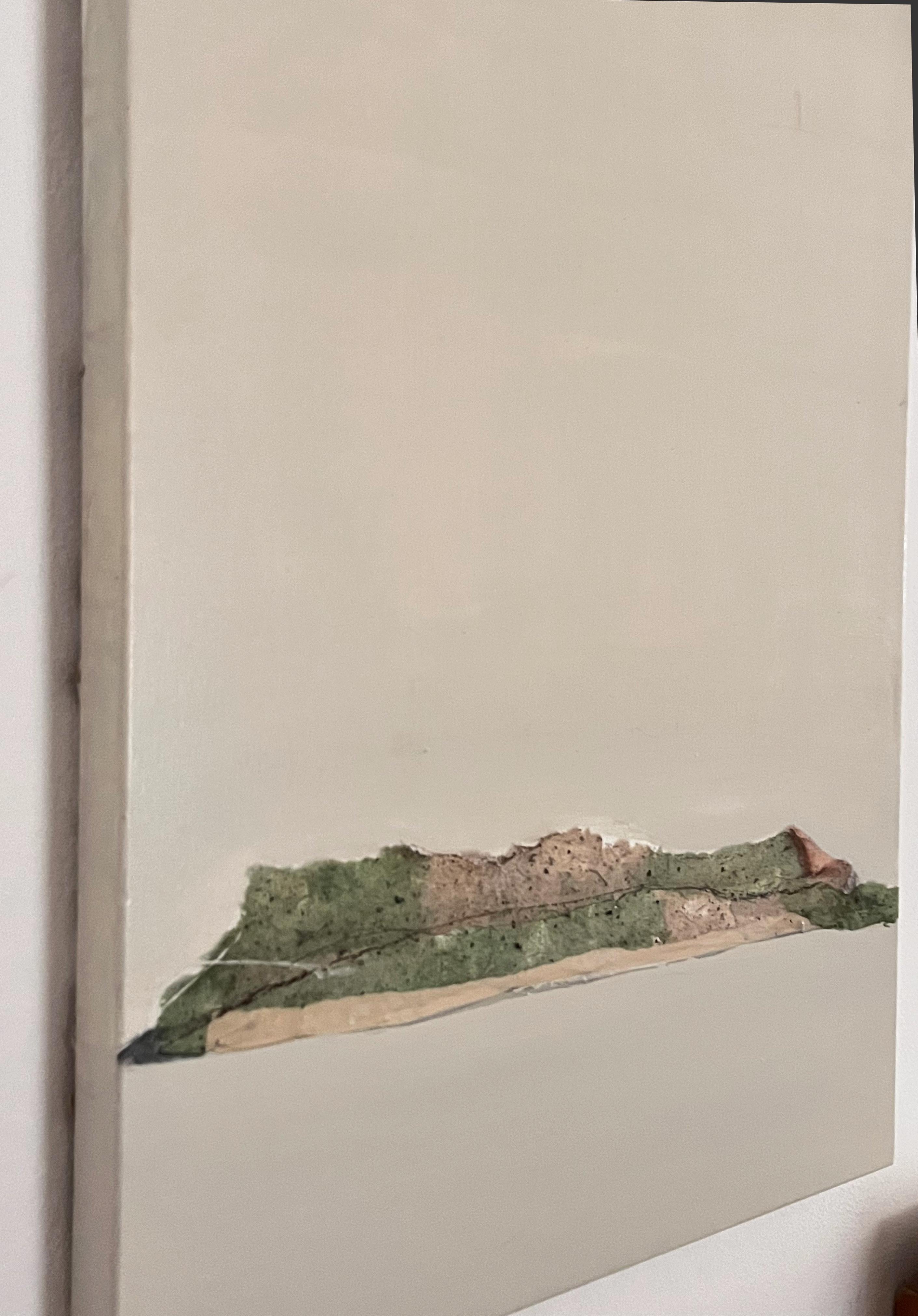 PaperLandscape OriginaL Fine Art Canvas, grande taille, fabriqué en Italie - Painting de Marilina Marchica