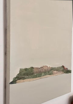 "Paisaje de papel", Lienzo OriginaL Fine Art, Tamaño grande, Made in Italy