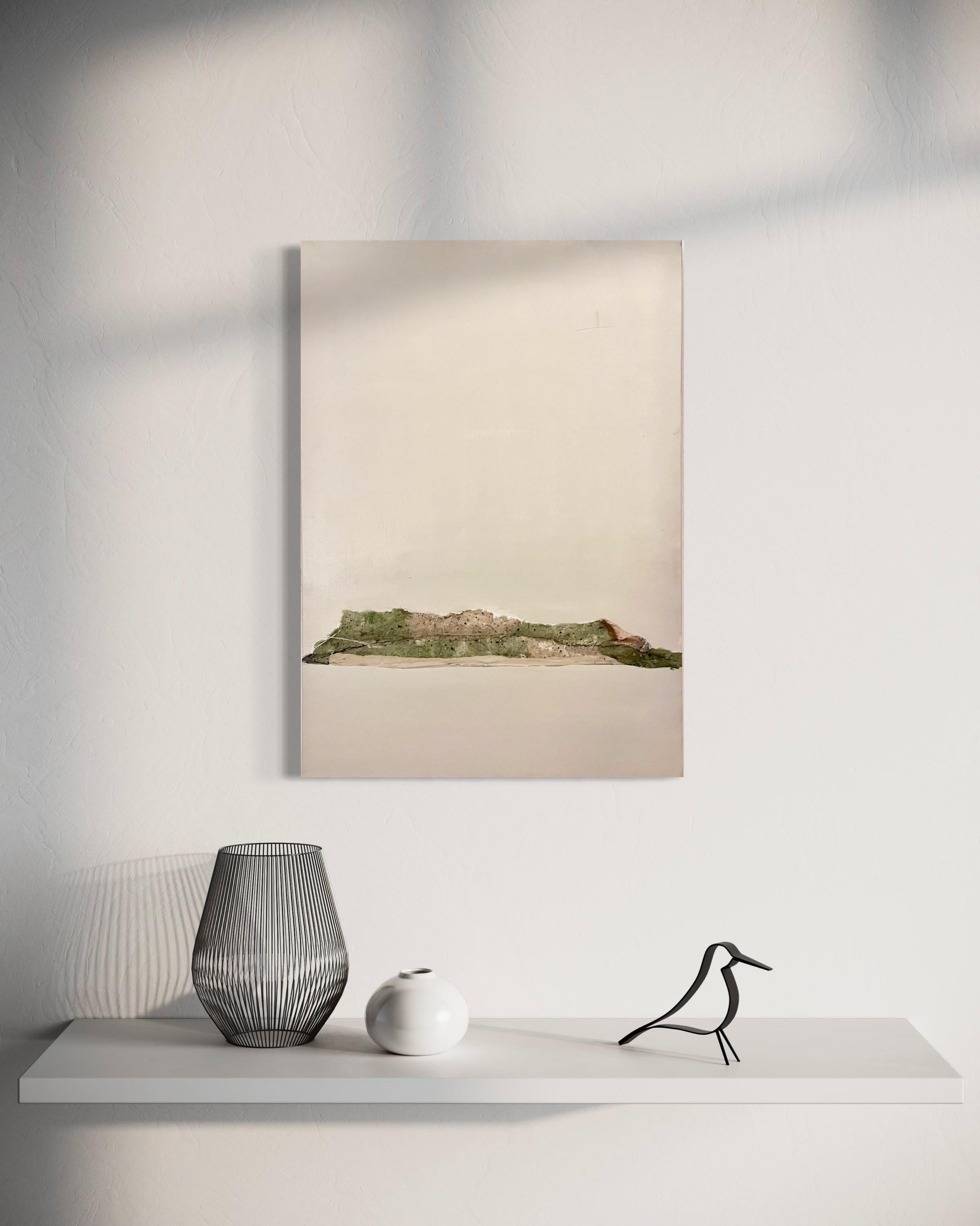 Titre : Paysage de papier
Artistics : Marilina Marchica
Année : 2024
Dimensions : 50x70 cm
Technique : Technique mixte (collage de papier fait main et peinture)
Description : Une œuvre d'art originale représentant un paysage abstrait minimaliste.