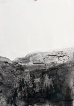 Black an White Landscape, Drawing  on Paper , Made in Italy By Marilina Marchica