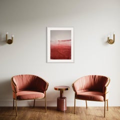 Red Landscape, Original Drawing  on Paper , Made in Italy By Marilina Marchica