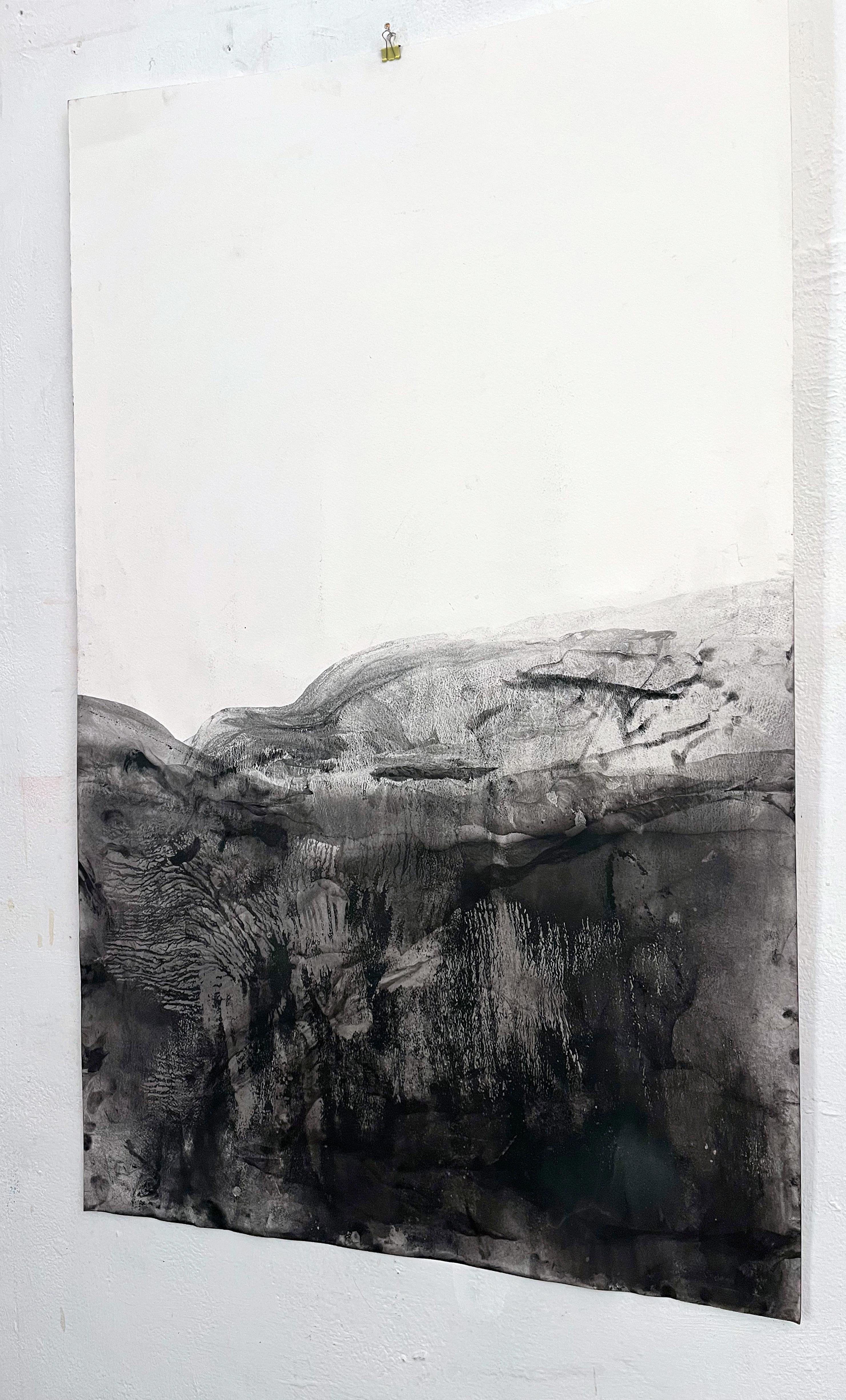 Black an White Landscape, Drawing  on Paper , Made in Italy By Marilina Marchica 1