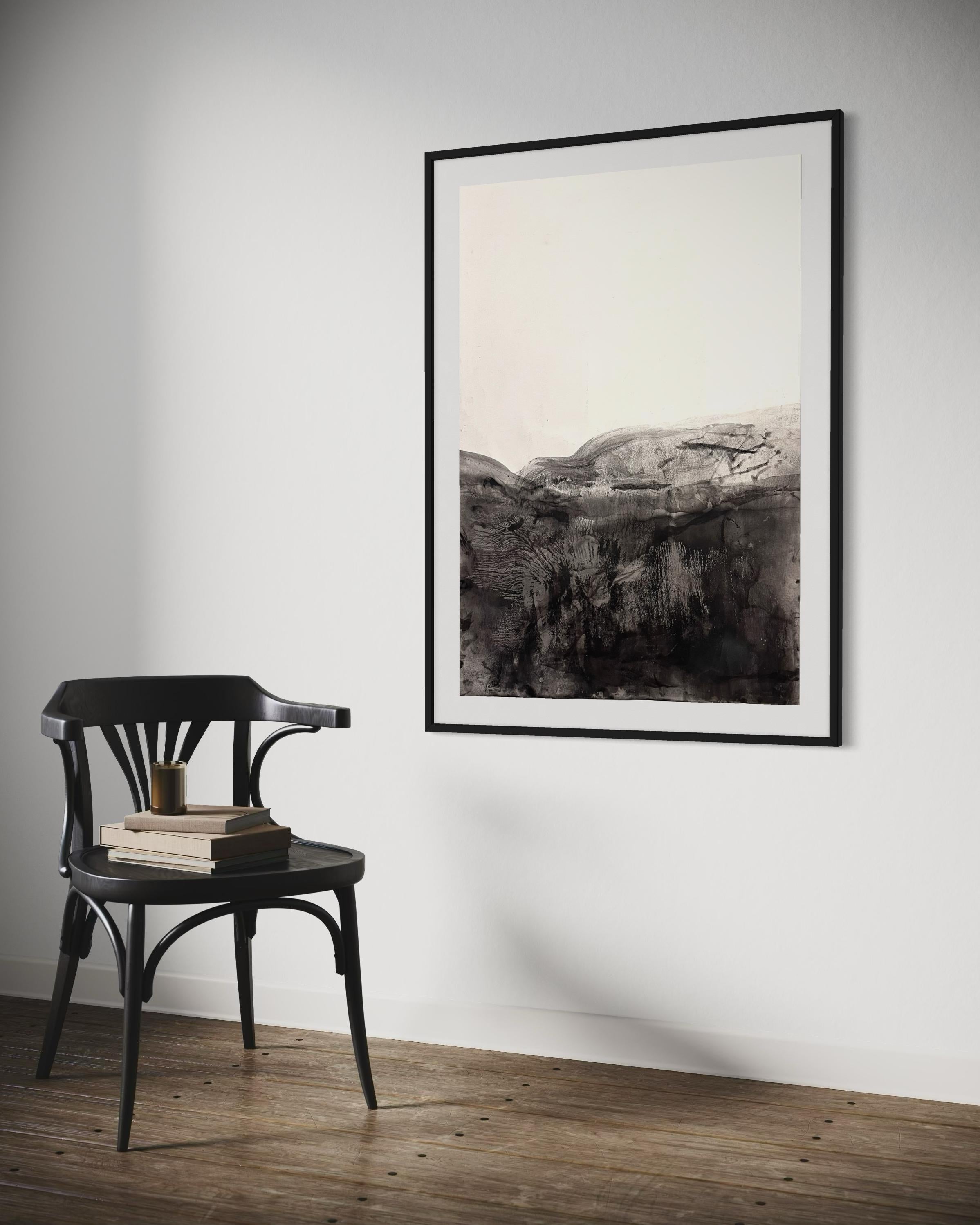 Black an White Landscape, Drawing  on Paper , Made in Italy By Marilina Marchica 5