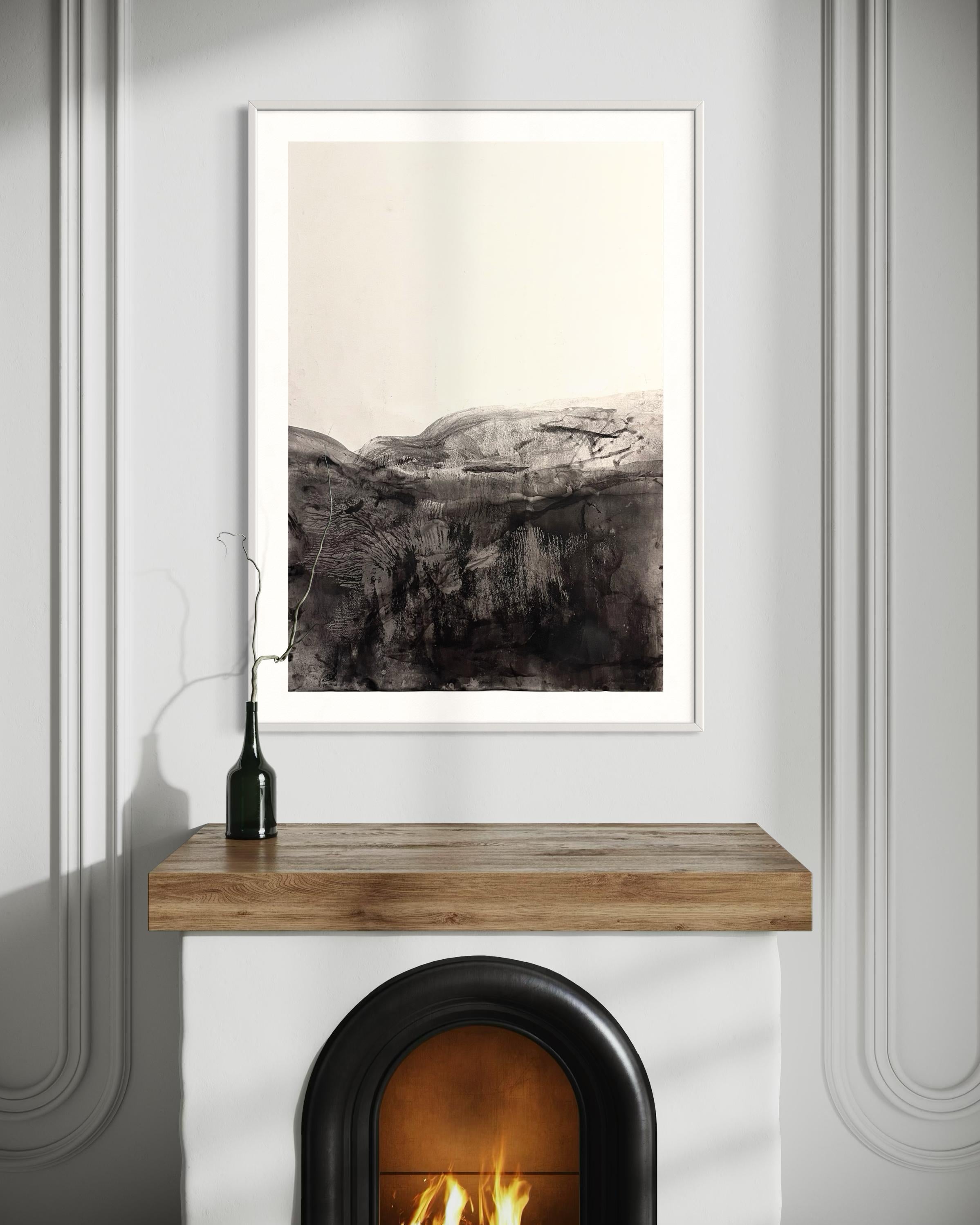 Black an White Landscape, Drawing  on Paper , Made in Italy By Marilina Marchica 6