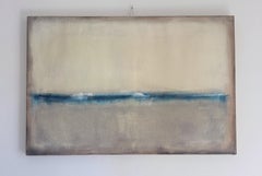 Paysage marin – Peinture à l'huile abstraite contemporaine sur toile de jute, 2018. Fabriquée en Italie