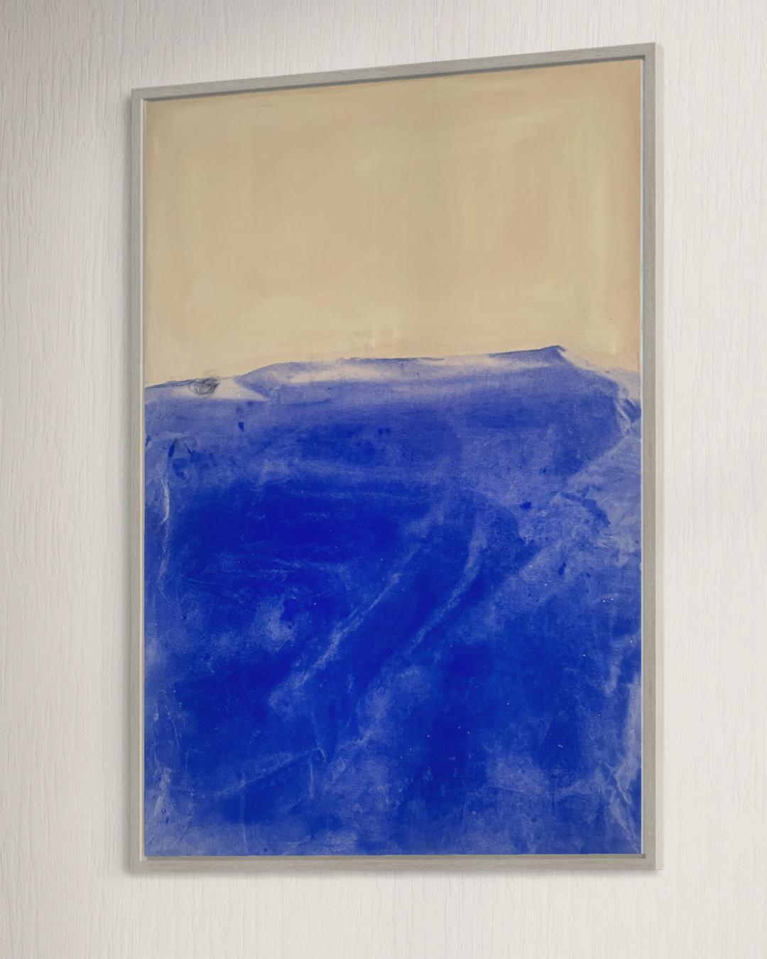 Seascape – Contemporary Abstract Painting, Pigment & Acrylic on Canvas large art For Sale 4