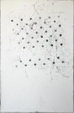 Minimalistische Malerei „traces“ auf Leinwand – Original-Kunst, hergestellt in Italien