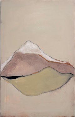 Geometrische Landschaft, abstrakte Farbe, hergestellt in Italien von Marilina Marchica