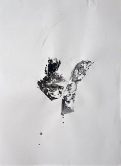 "Traces" Minimalist Paint on Paper Large Size