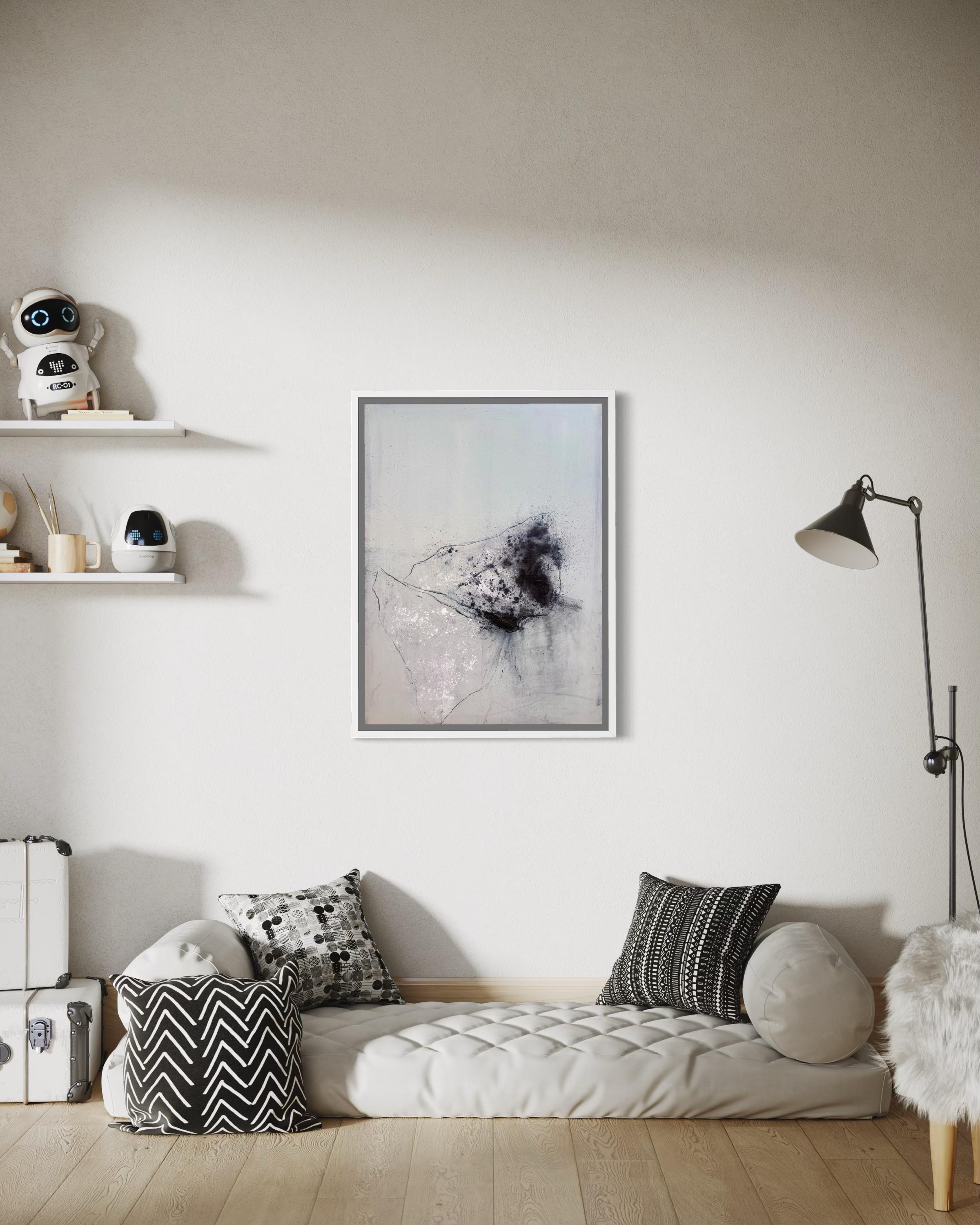 Traces of Islands - Abstraktes Original-Gemälde auf Leinwand (2023) im Angebot 3