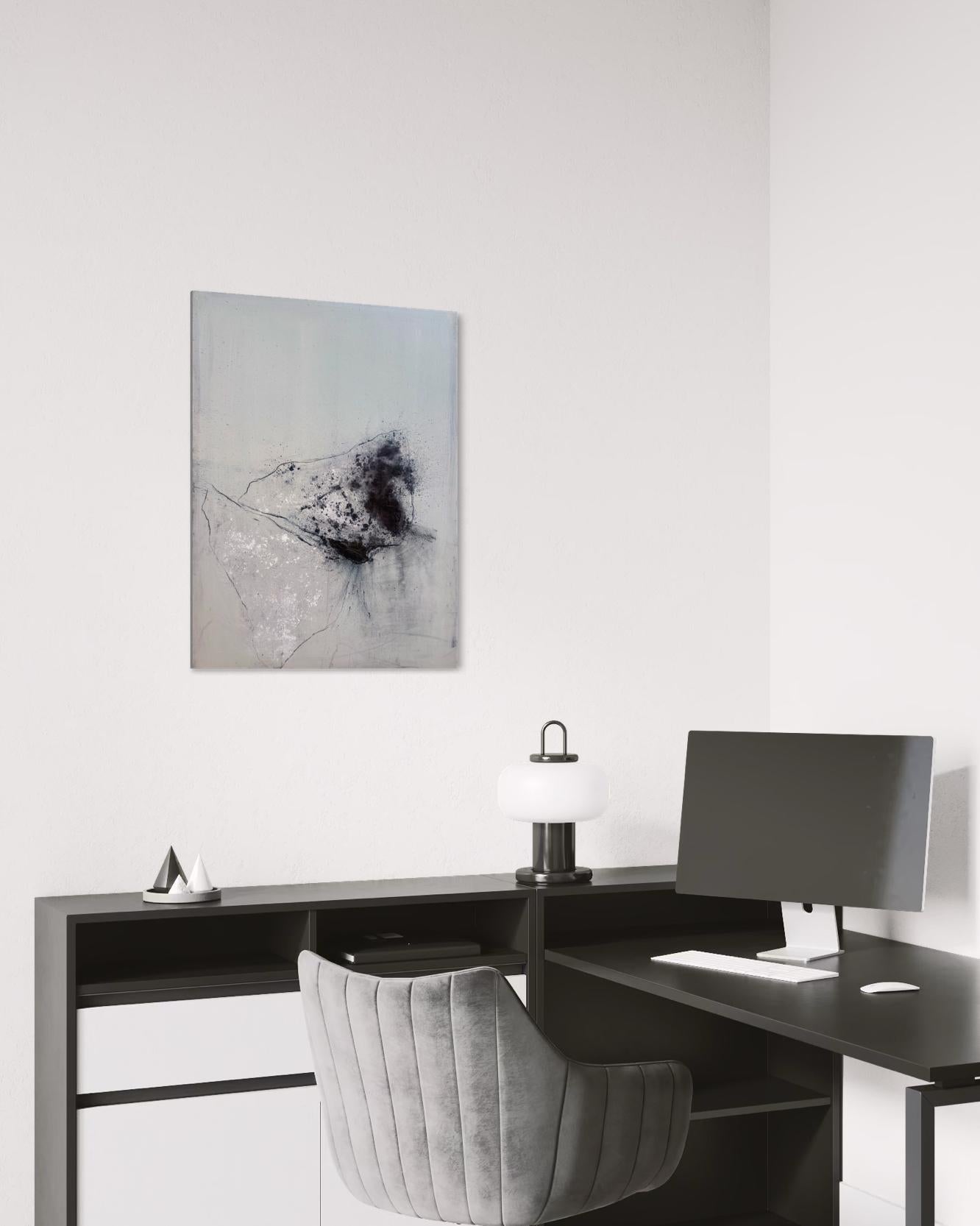 Traces of Islands - Abstraktes Original-Gemälde auf Leinwand (2023) im Angebot 4