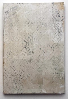 Huellas - Pintura Decorativa Siciliana Vintage, Técnica Mixta sobre Lienzo, Tamaño Mediano