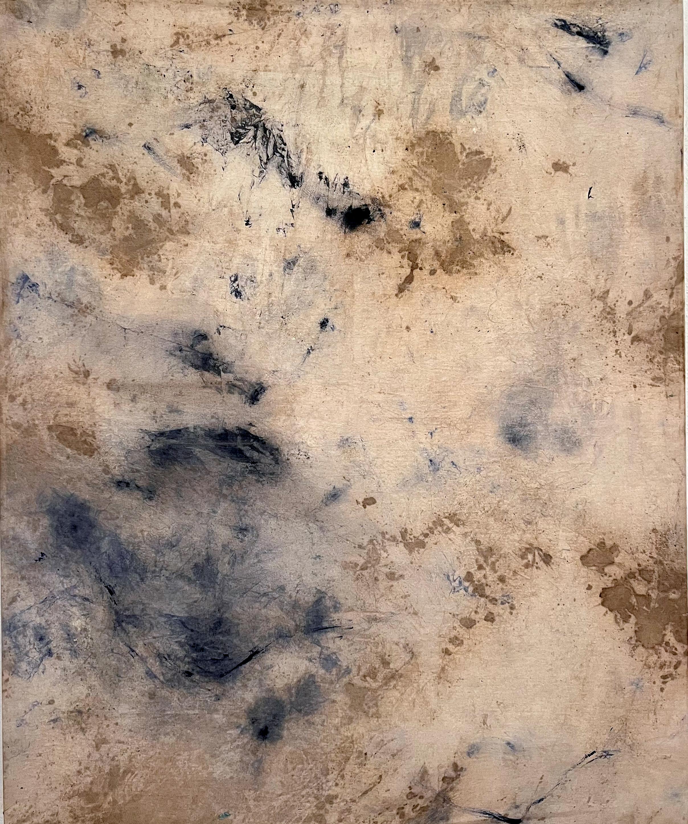 Abstrakte Farbe „Wasser“ auf Baumwoll-Leinwand , Originalkunst  – Painting von Marilina Marchica