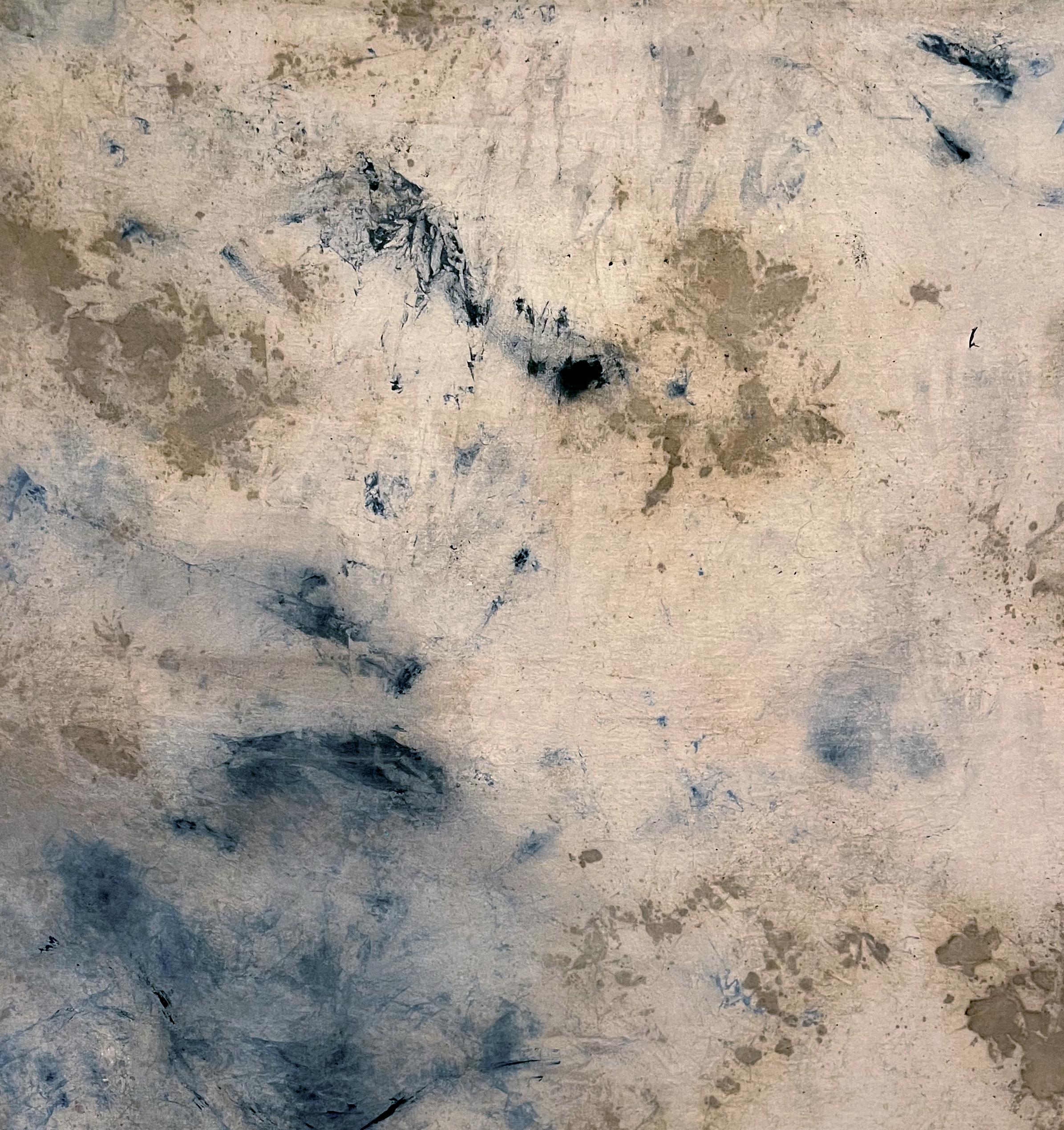 Abstrakte Farbe „Wasser“ auf Baumwoll-Leinwand , Originalkunst  im Angebot 1