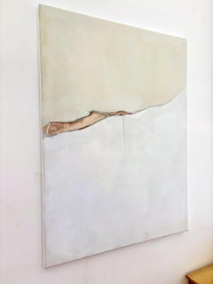 "Paysage blanc" Peinture abstraite de paysage, Art original Made in Italy